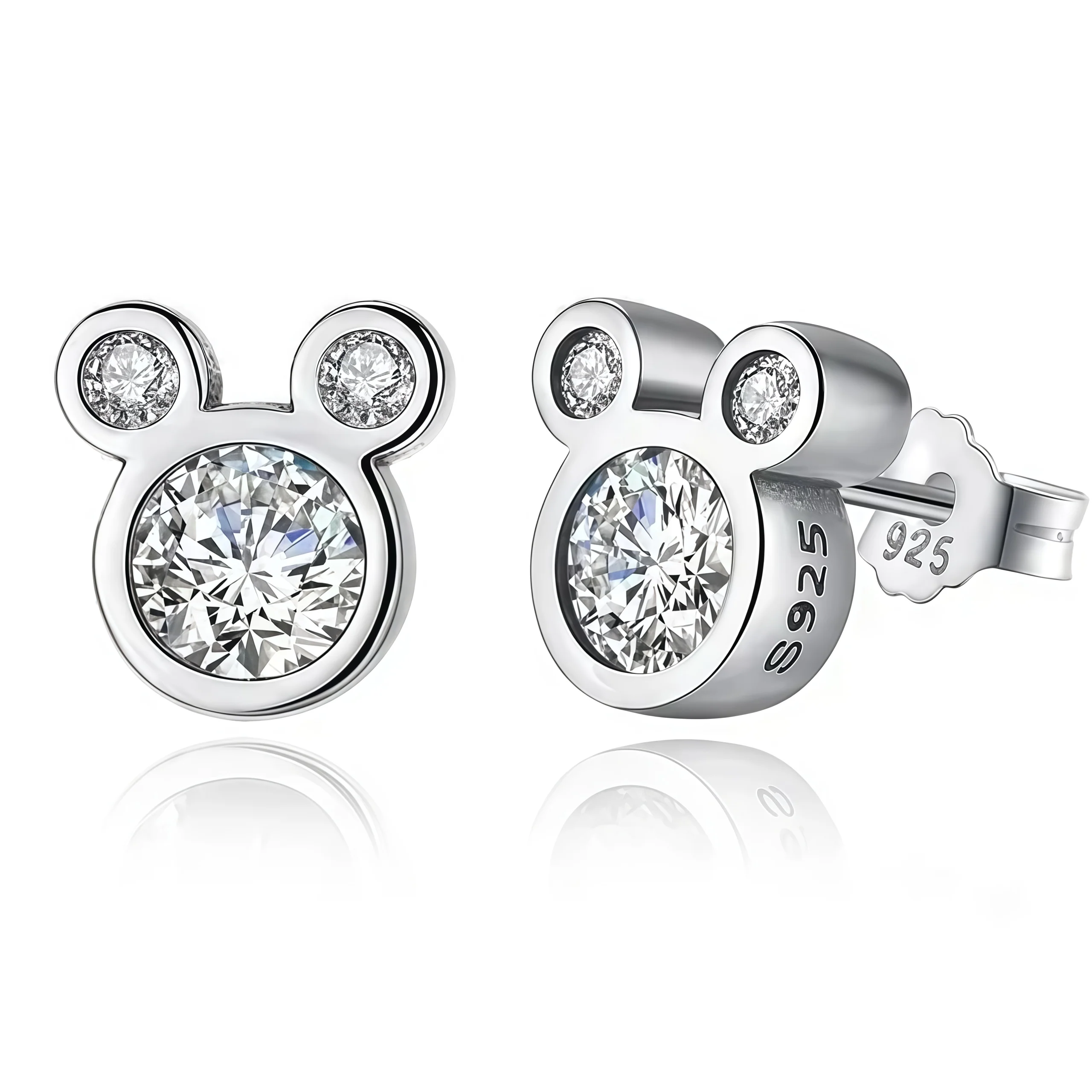 Earrings - Silver Mickey Mouse