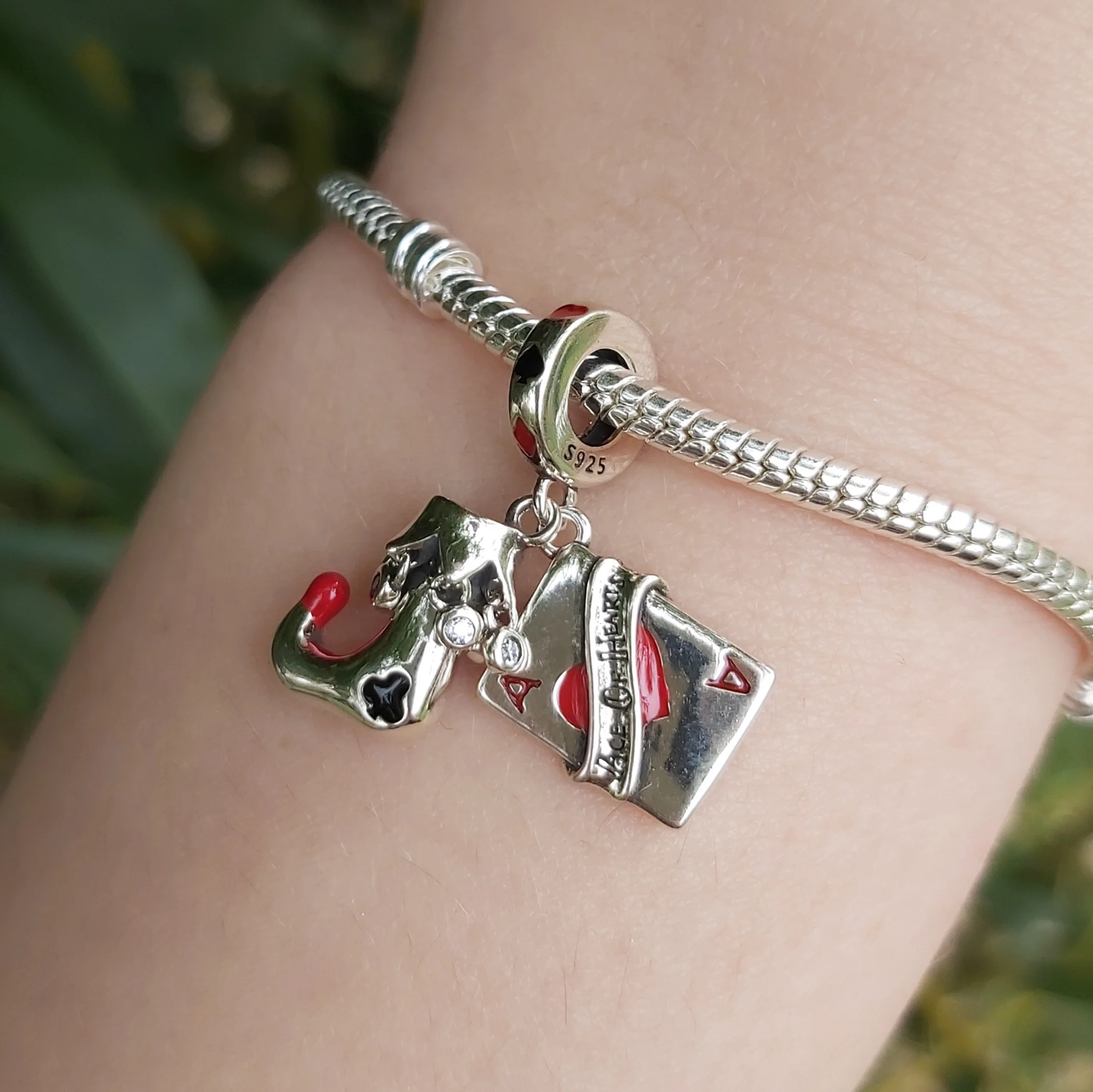 Ace of Hearts with Joker Shoe Pendant Charm - Image 2
