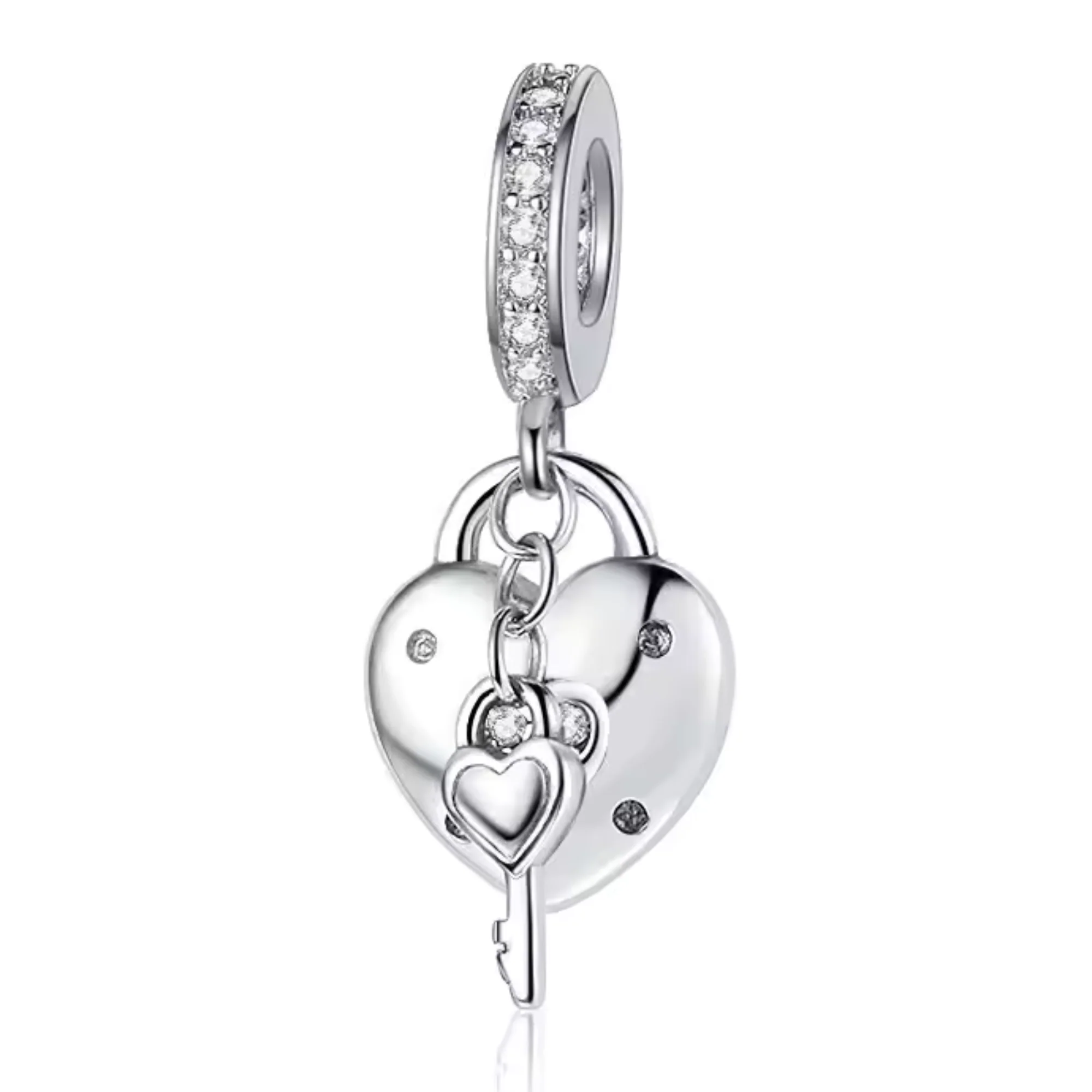 Heart and Key Padlock Charm – Symbol of Love and Trust