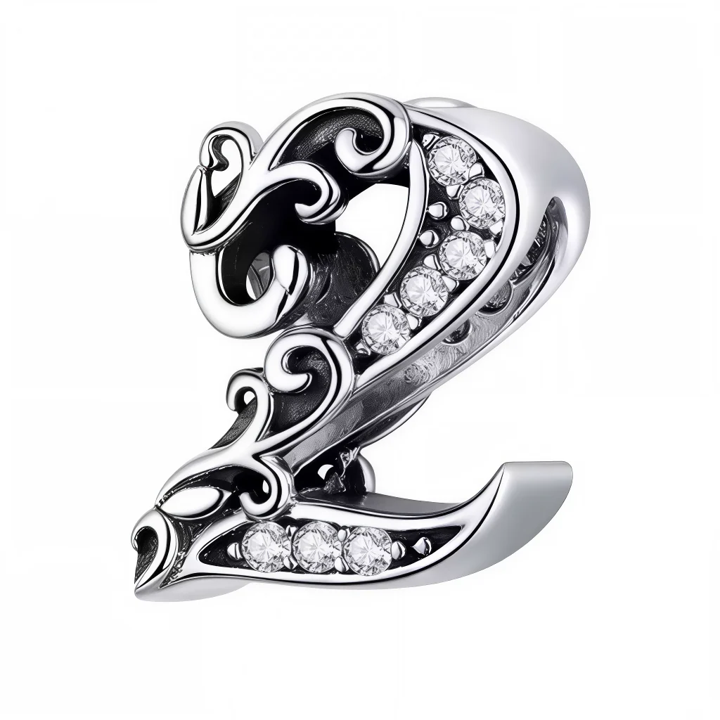 Charm - Number "2" Silver