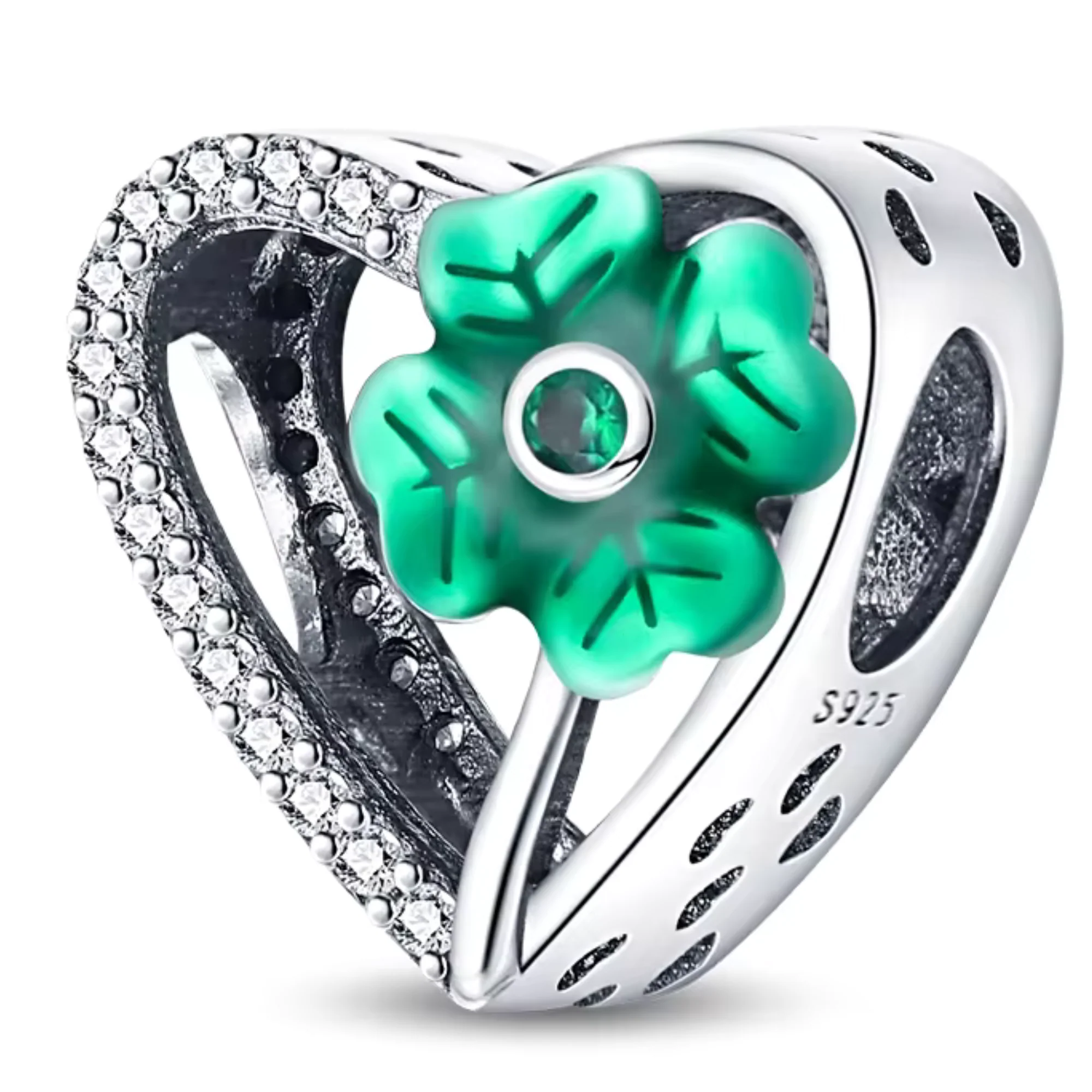 Heart and Clover Charm – Love and Luck Combined