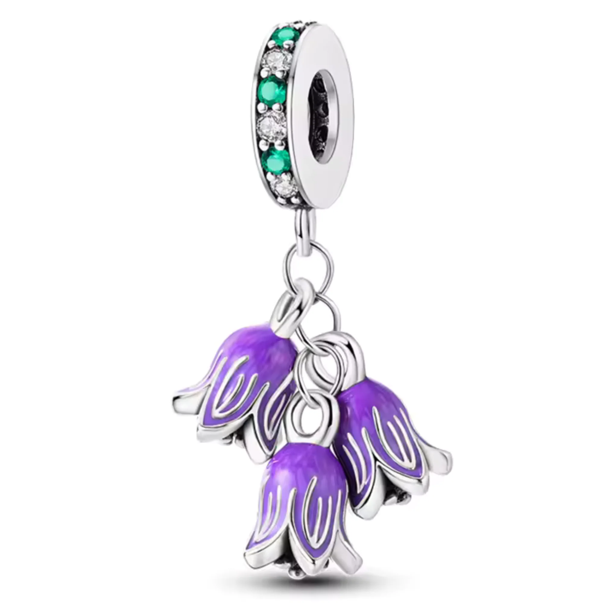 Purple Flower Charm