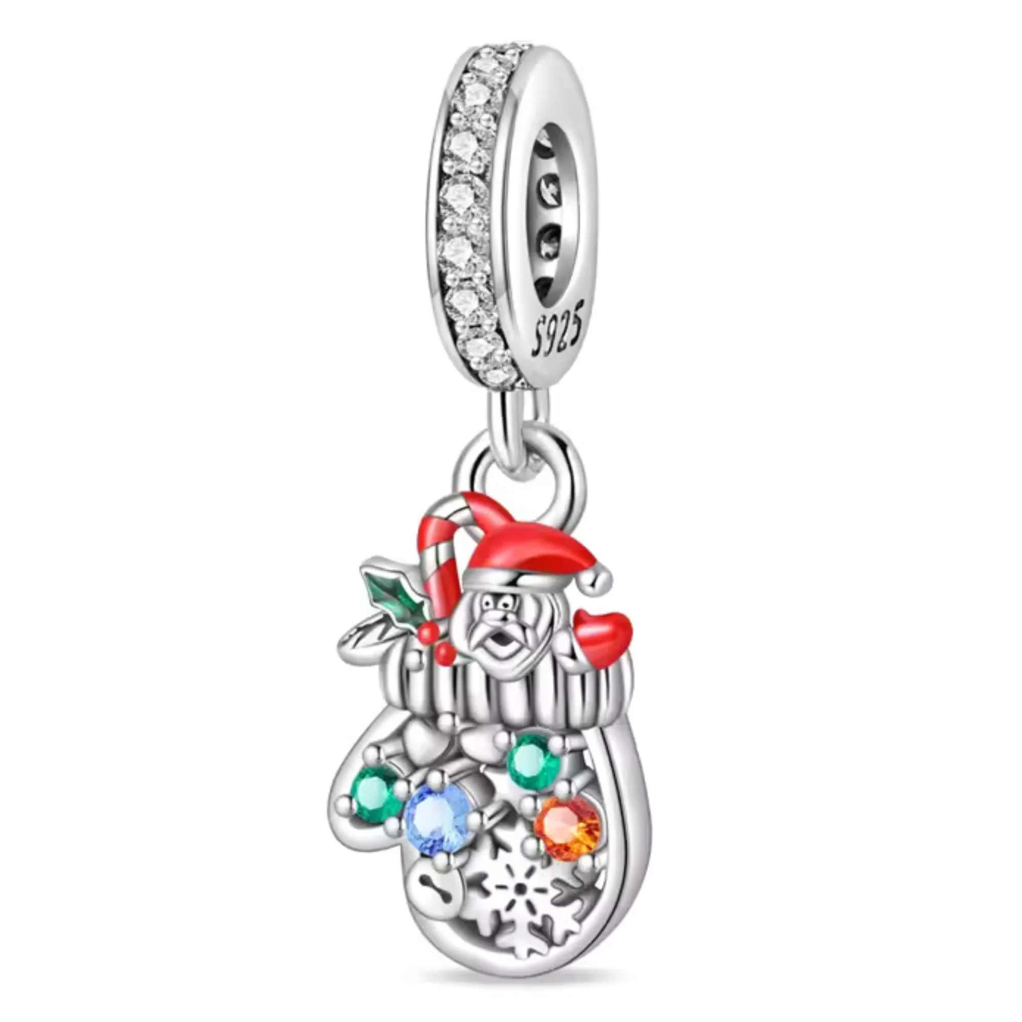Charm Pendant - Santa Claus Christmas Mitten