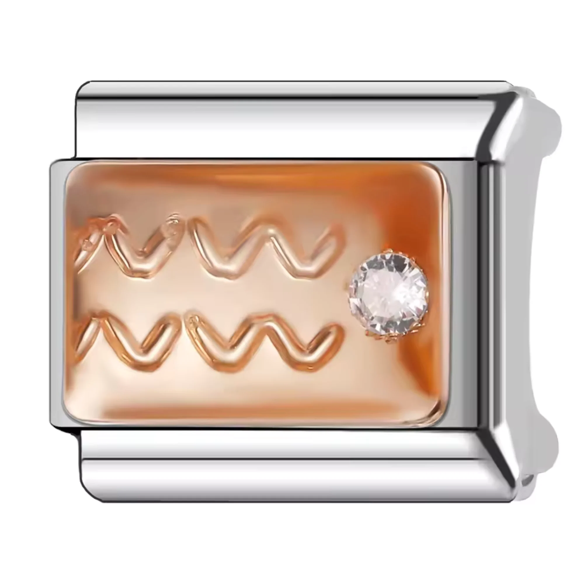 Silver and Rose Gold Italian Charm – Astrological Sign - Image 12