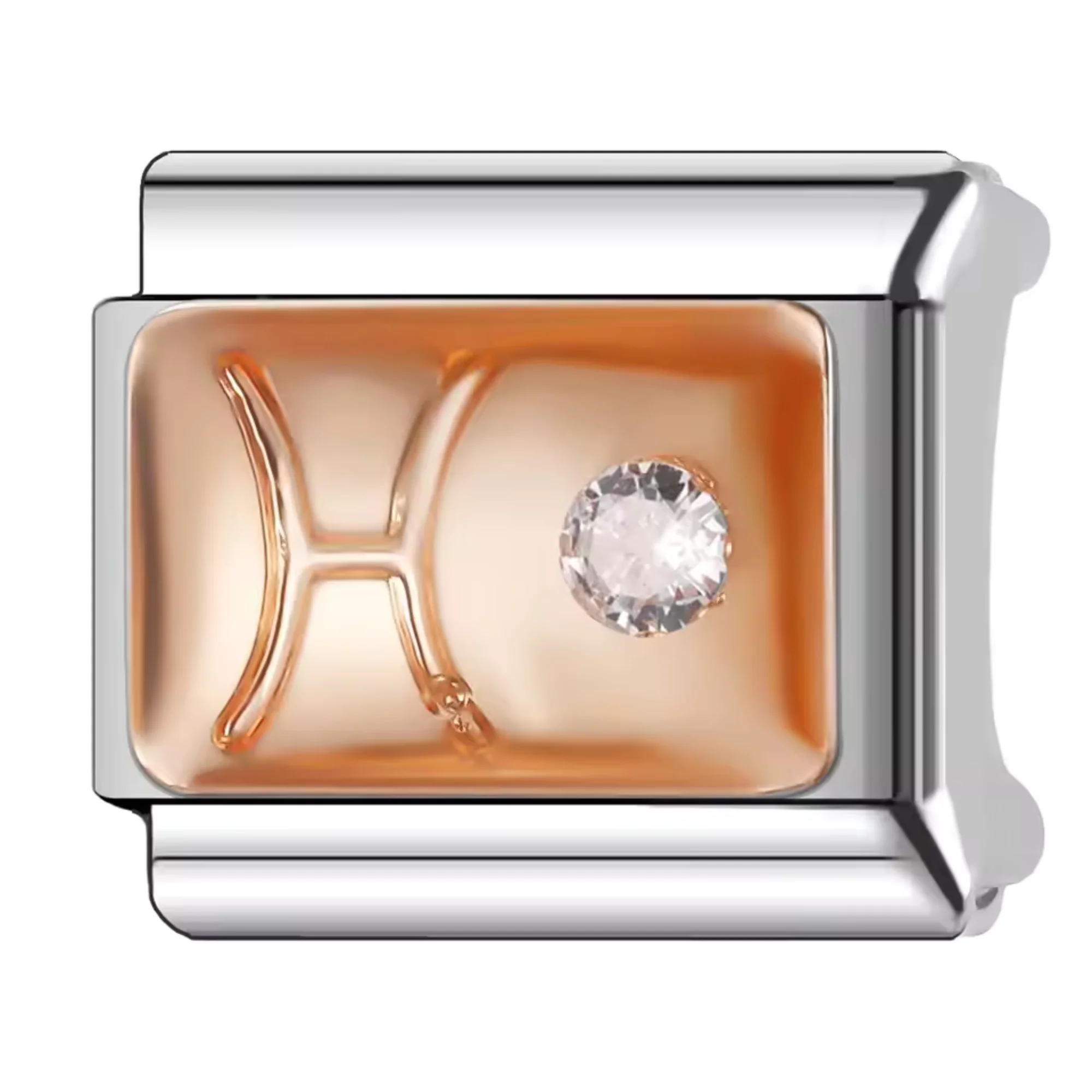 Silver and Rose Gold Italian Charm – Astrological Sign - Image 13