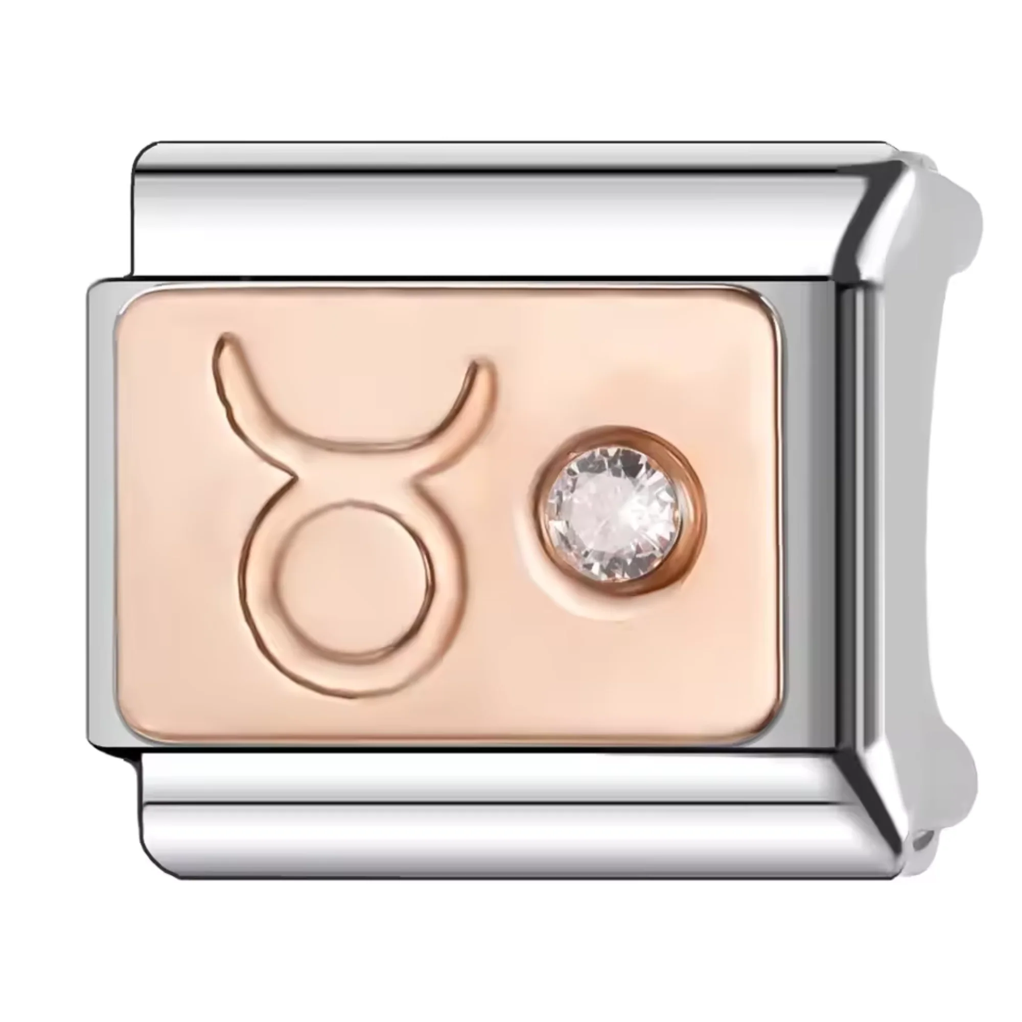 Silver and Rose Gold Italian Charm – Astrological Sign - Image 3