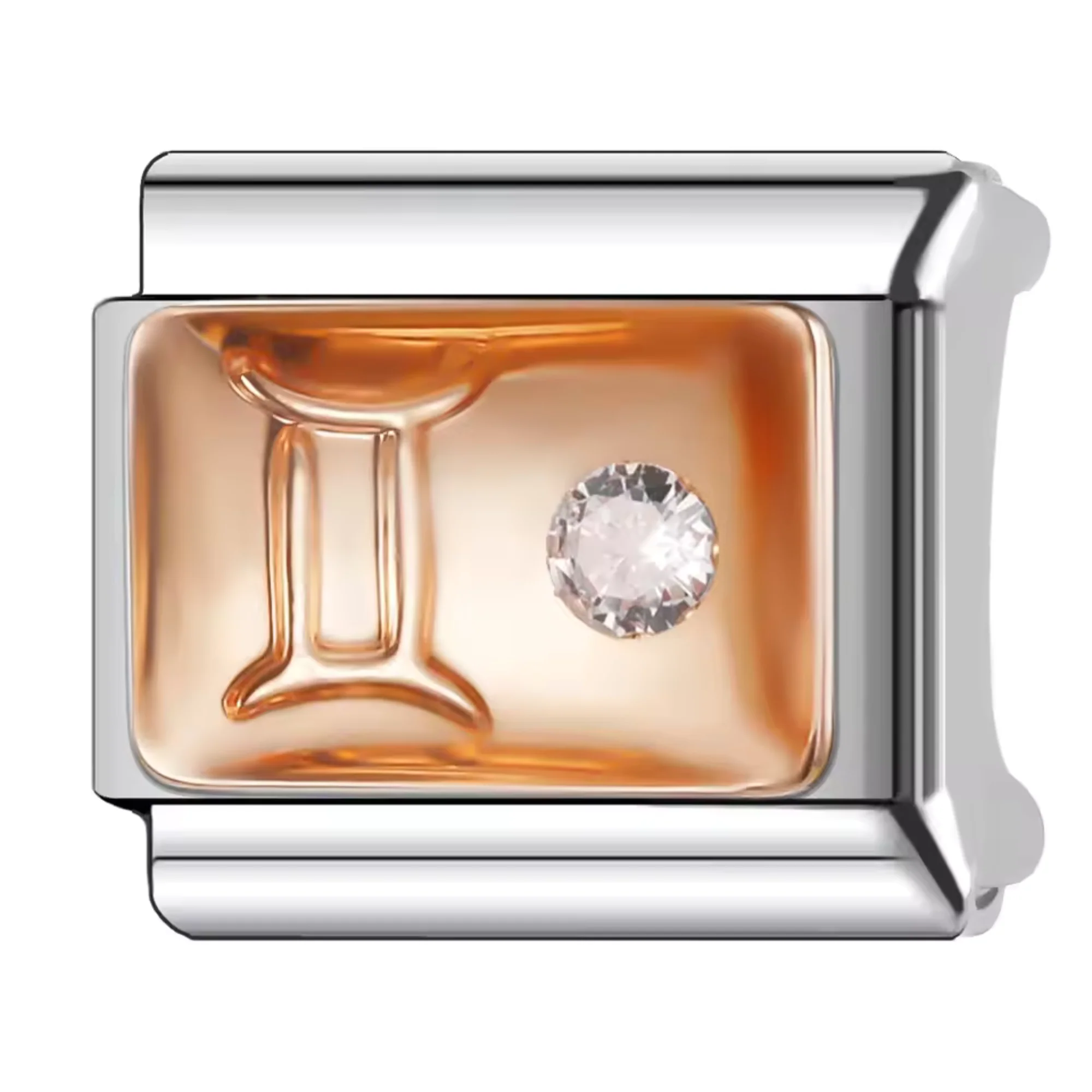 Silver and Rose Gold Italian Charm – Astrological Sign - Image 4