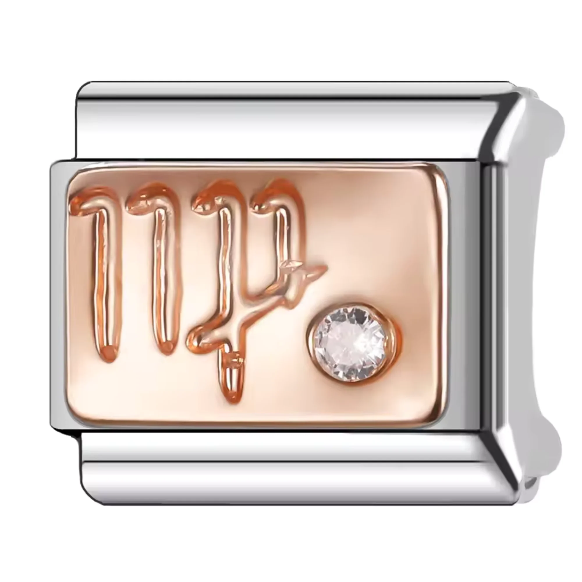 Silver and Rose Gold Italian Charm – Astrological Sign - Image 7