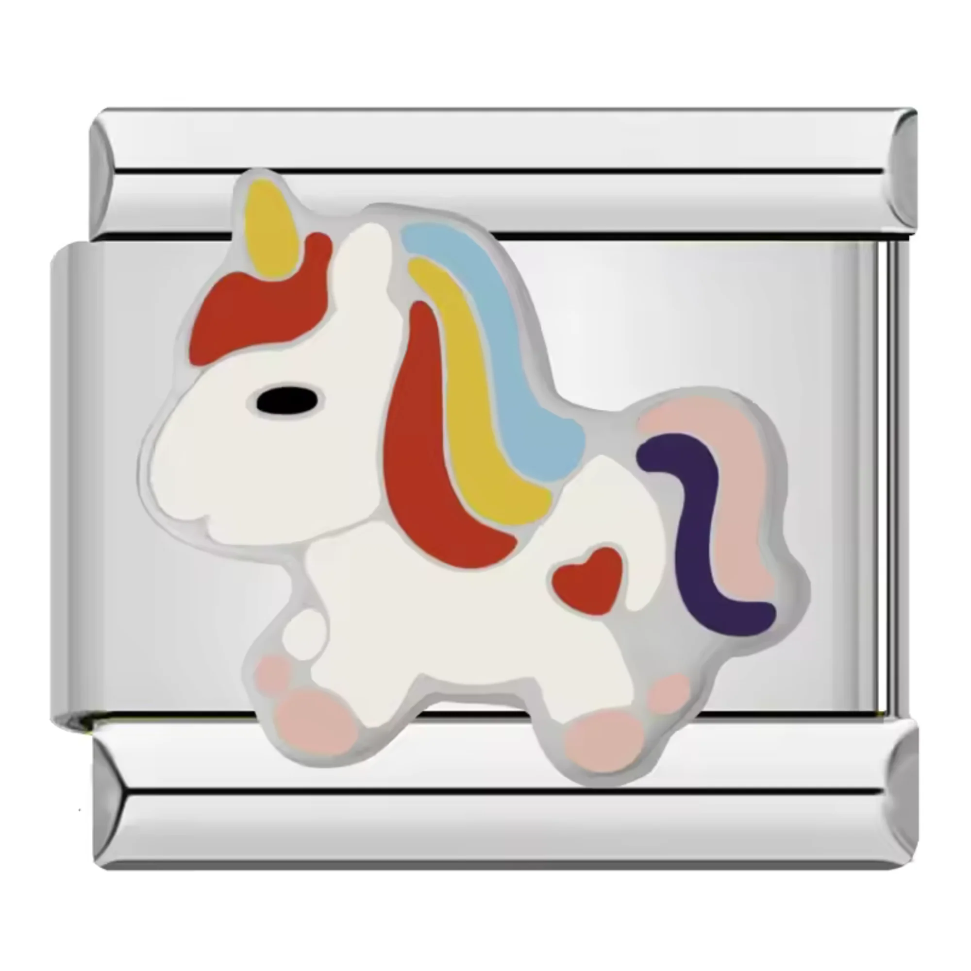 Silver Italian Charm – Unicorn
