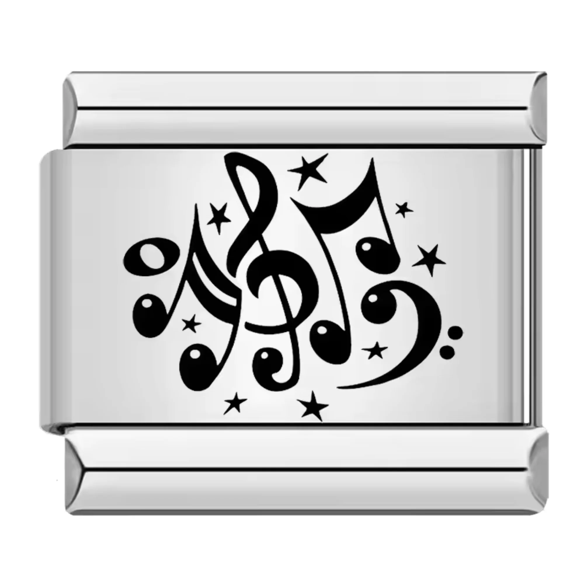 Silver Italian Charm – Music Note