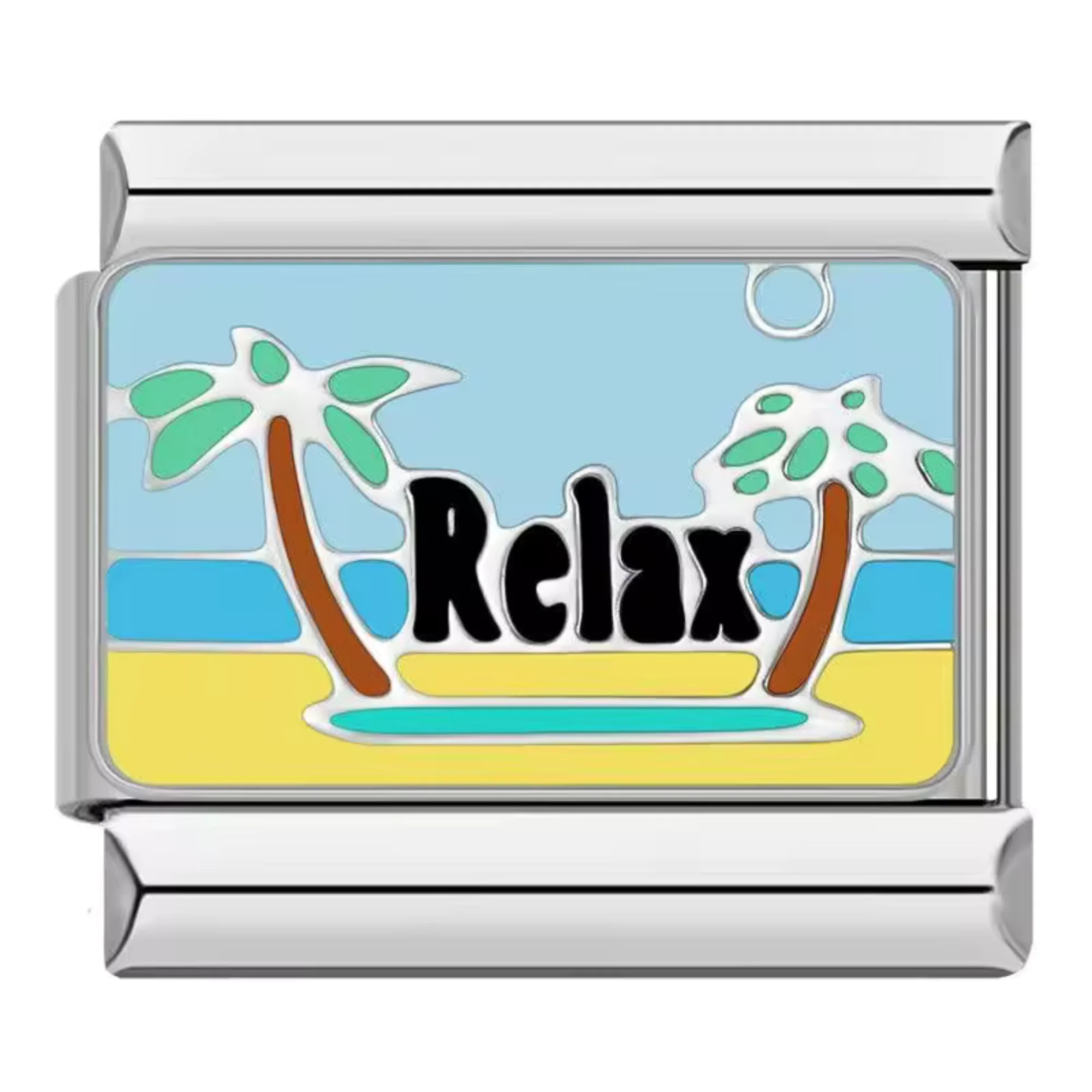 Silver Italian Charm – Relax