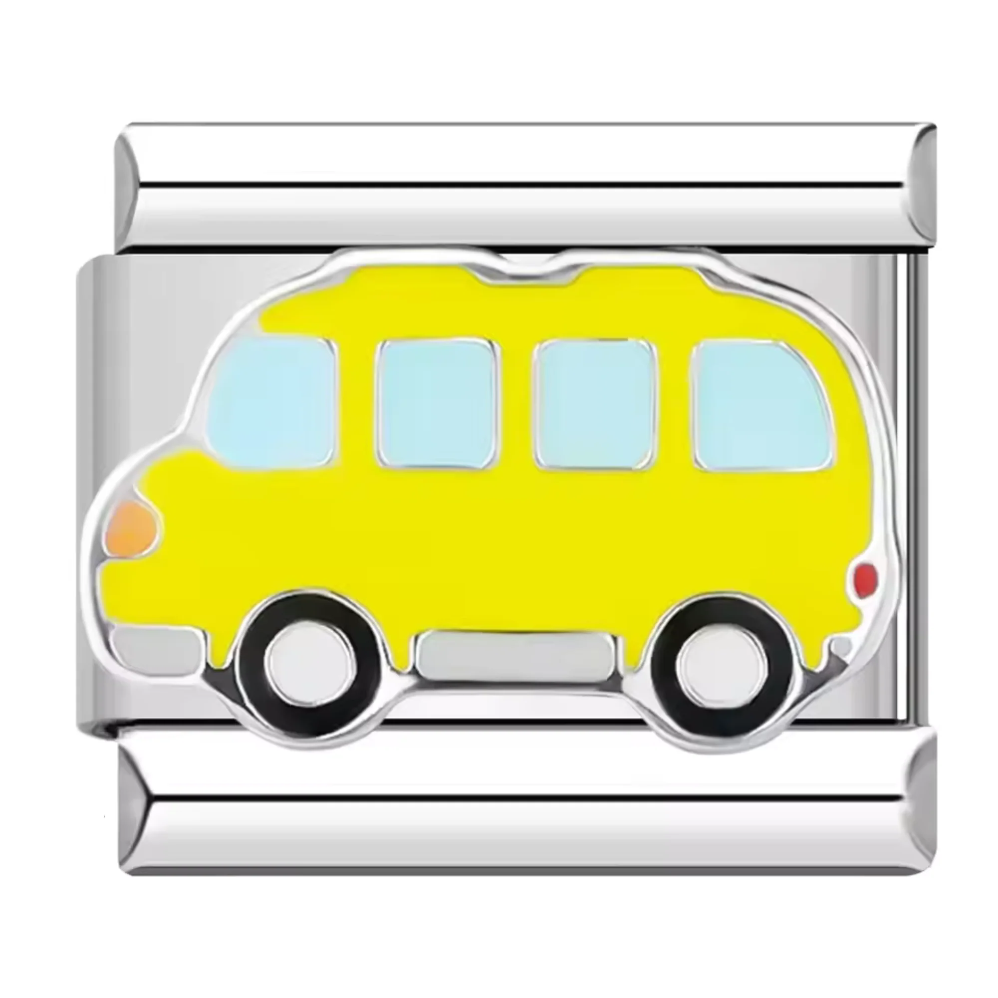 Italian Charm - Silver Yellow Car