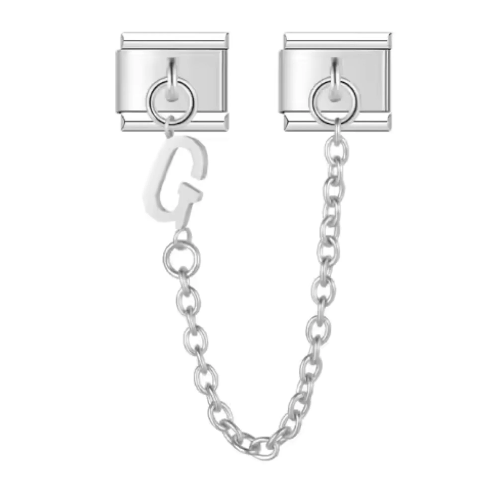 Italian Charm - Double Letter Medallion Silver - From A to Z - Image 7