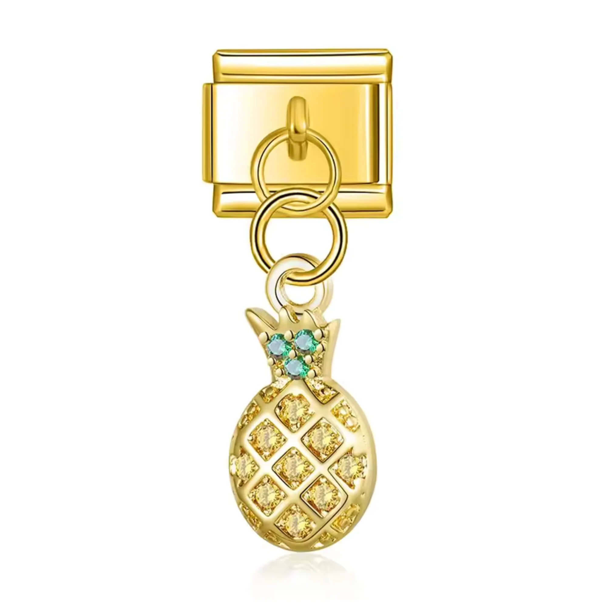 Italian Charm Pendant – Pineapple in Gold, Silver or Rose Gold - Image 2