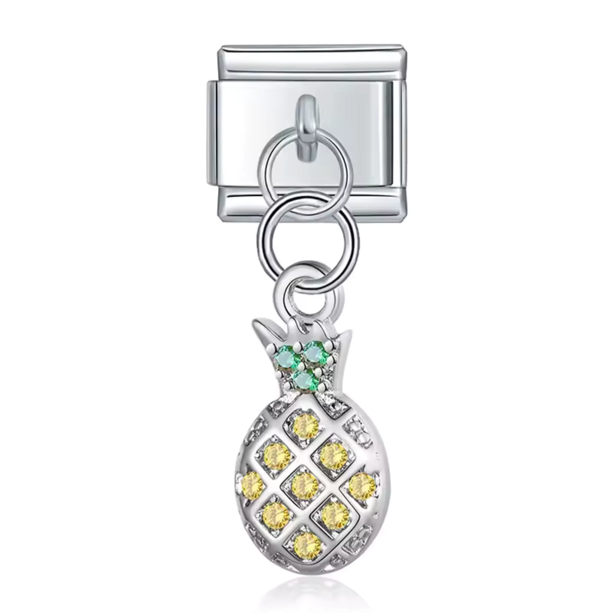 Italian Charm Pendant – Pineapple in Gold, Silver or Rose Gold - Image 3