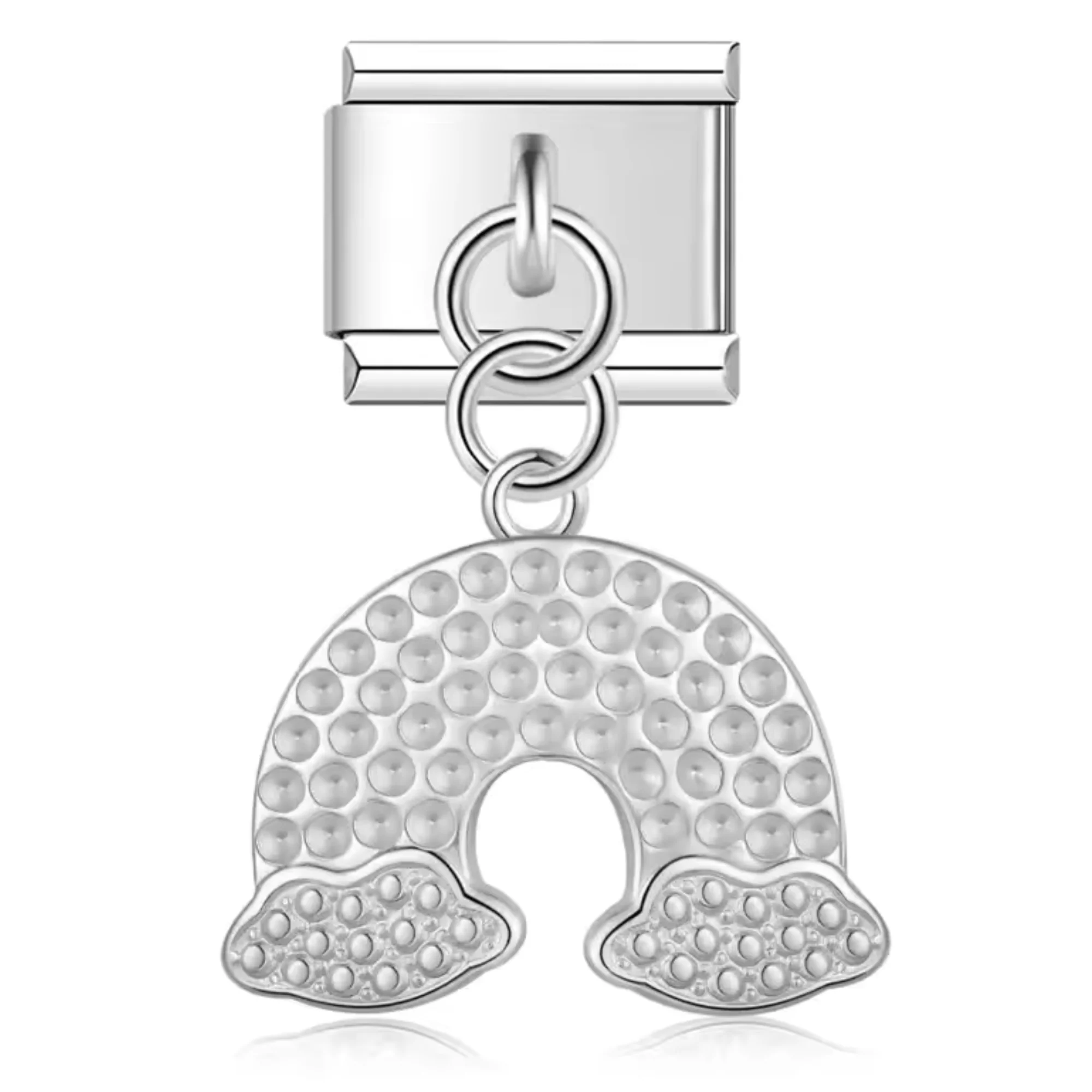 Italian Charm – Silver Rainbow Pendant
