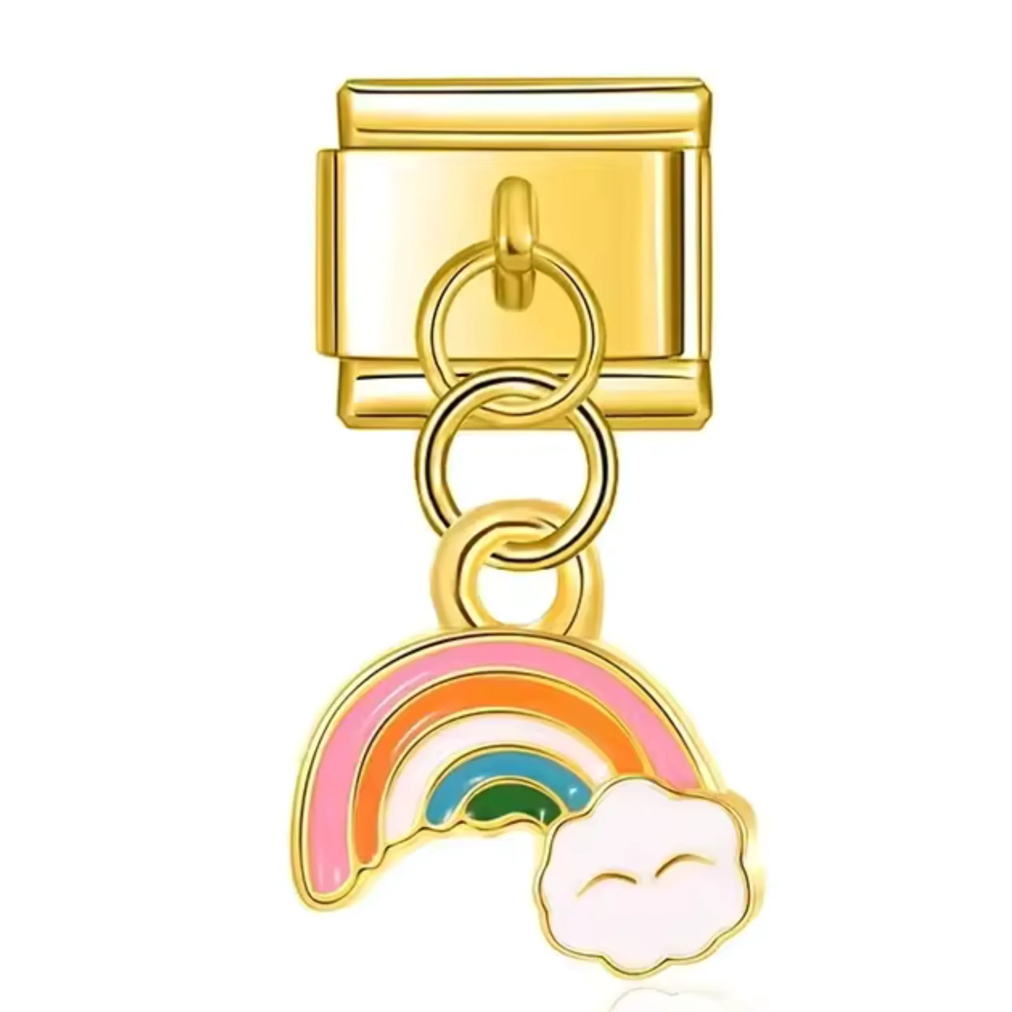 Italian Charm – Gold Rainbow Pendant