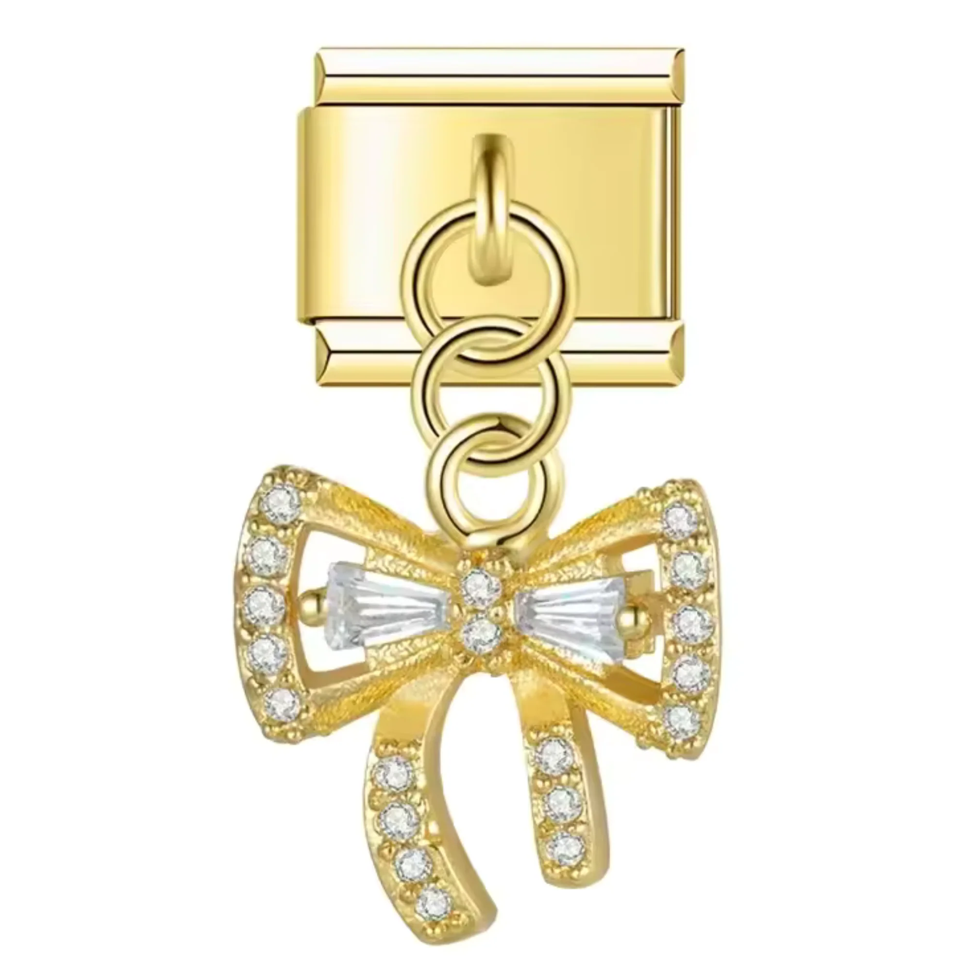 Italian Charm Pendant in Rose Gold, Silver or Gold – Knot - Image 3
