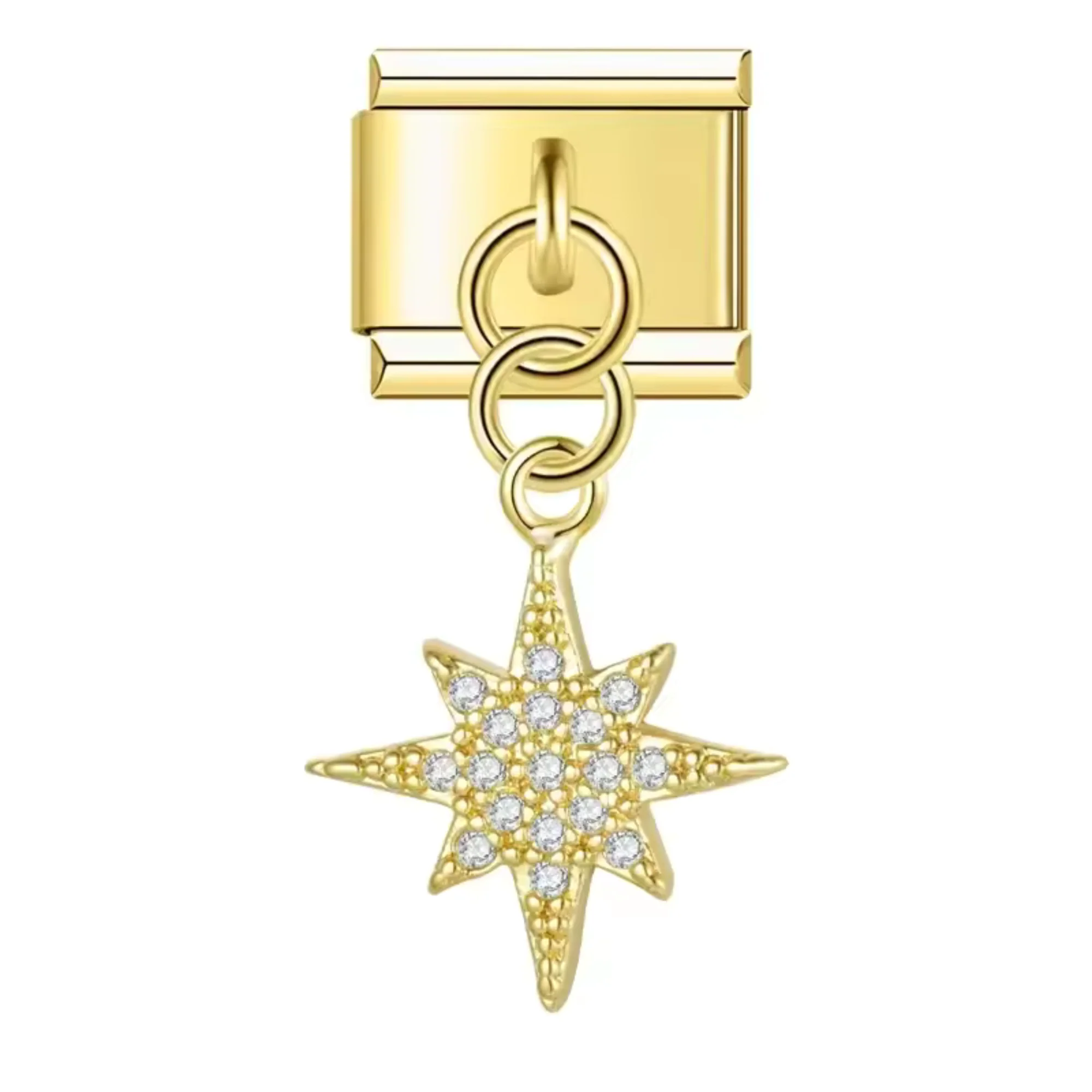 Italian Charm – Star Pendant in Silver, Gold or Rose Gold - Image 3