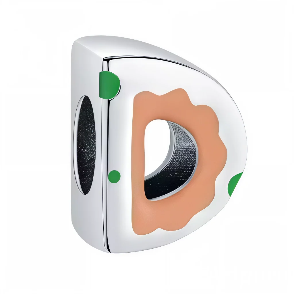 Charm - Letter "D" Silver with Artistic Color Spots
