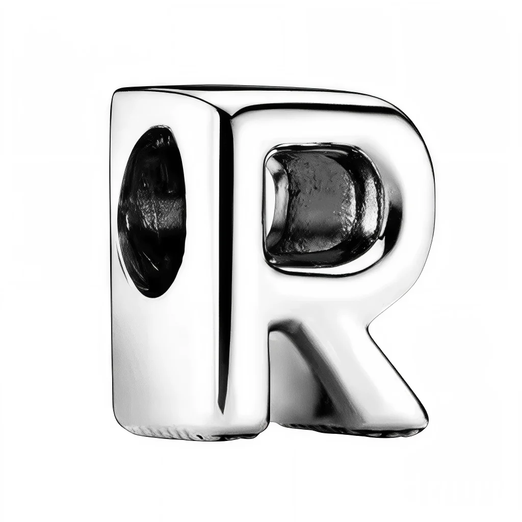 Charm – Letter "R" Silver