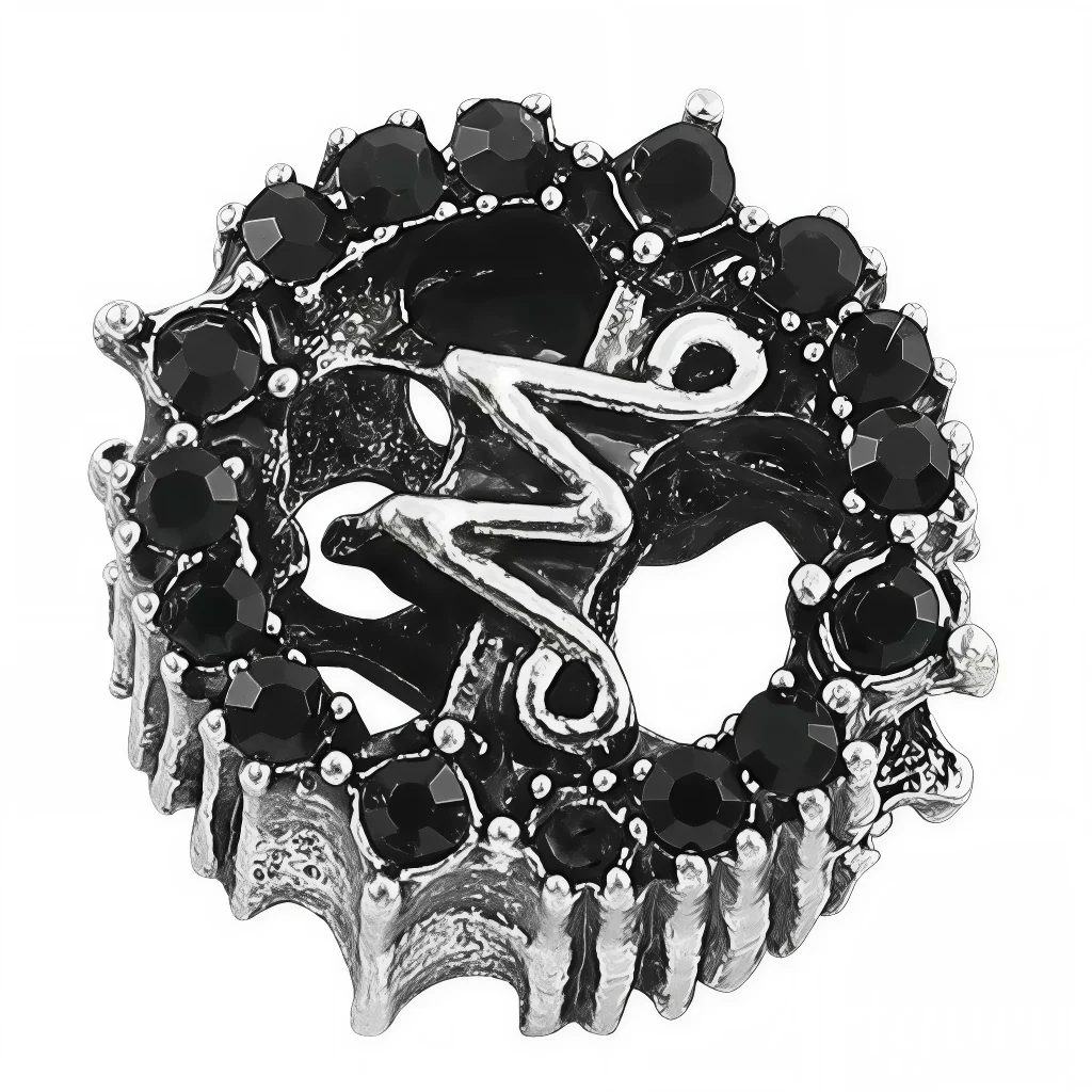 Wednesday Addams Letter W Charm – Mystery and Dark Sparkle