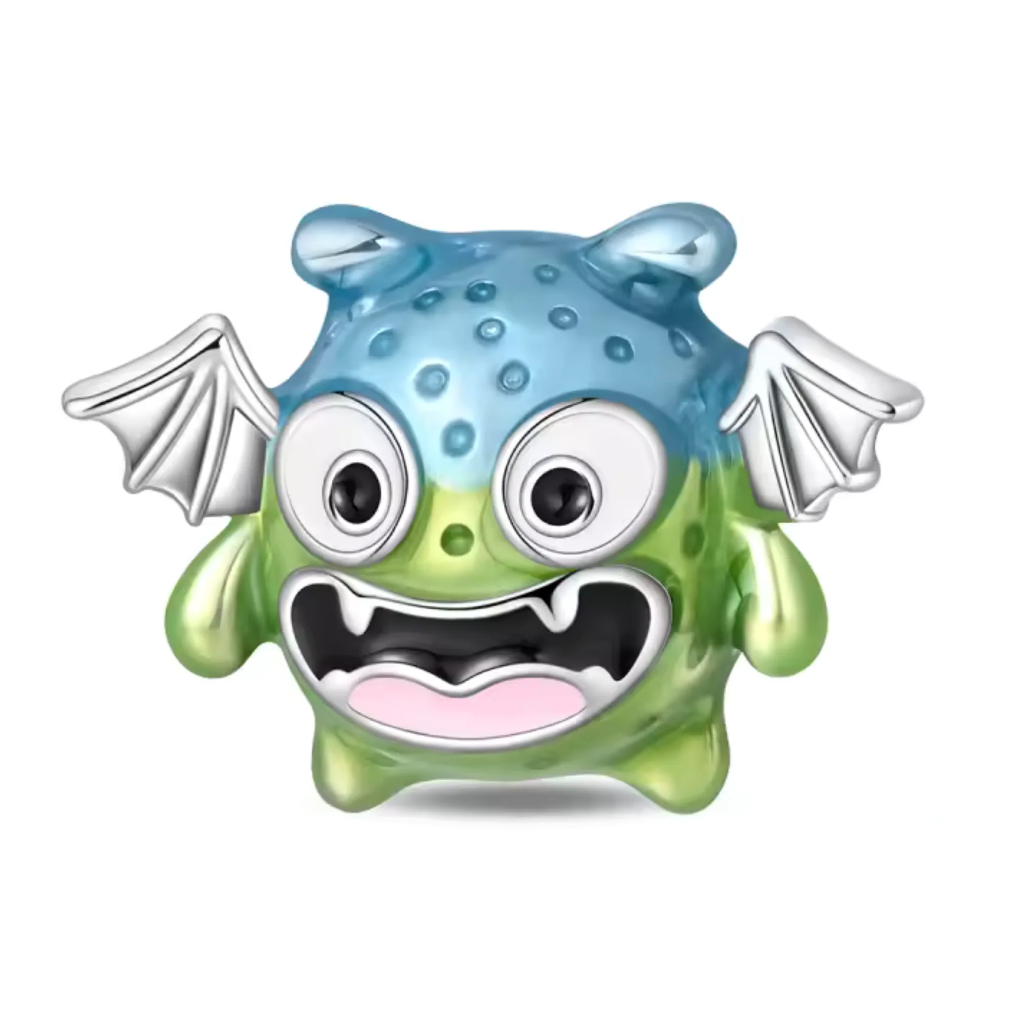 Charm - Green and Blue Monster with Small Wing