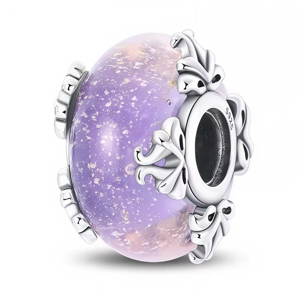 Charm - Murano Lavender Knots