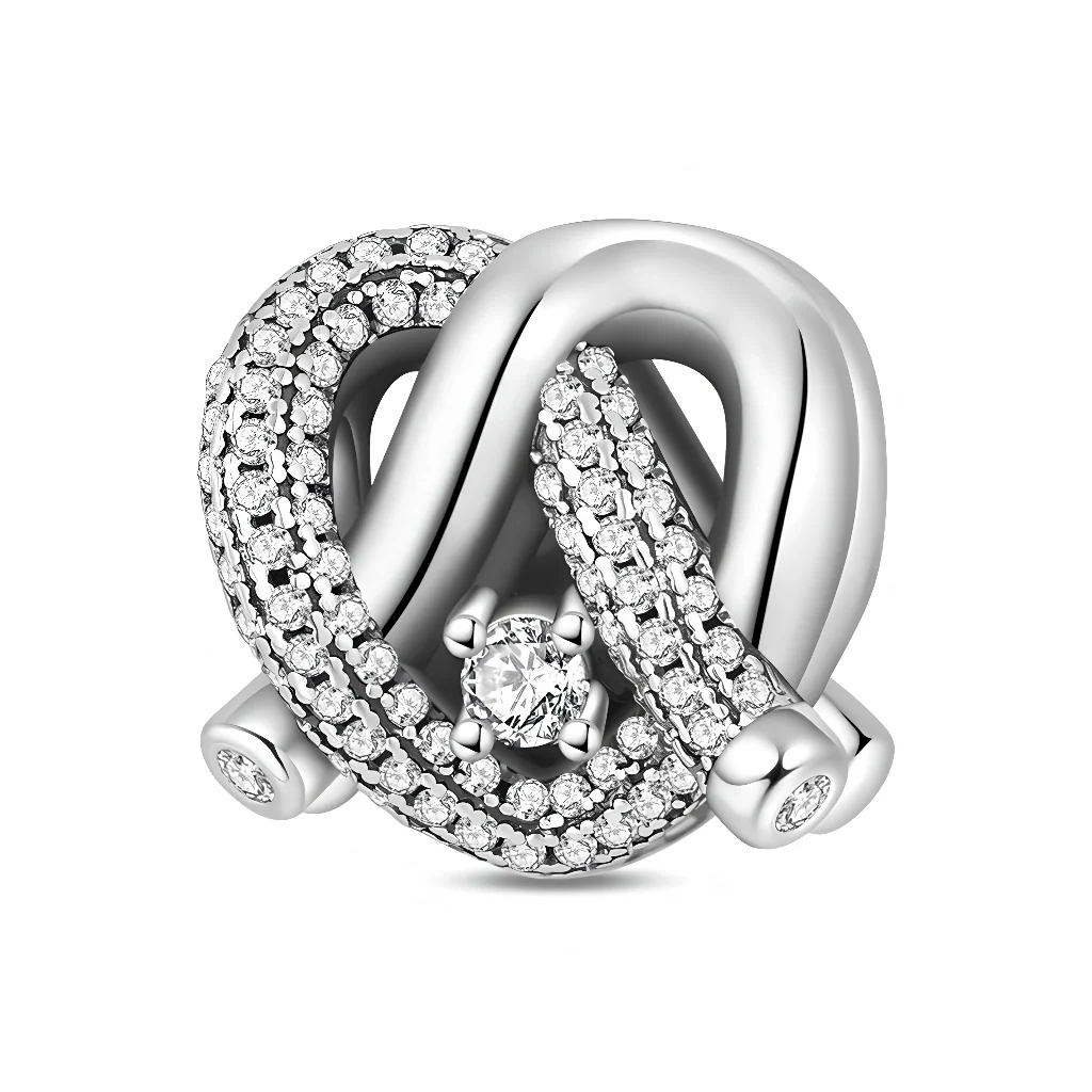 Charm - Sparkling Love Knot 
