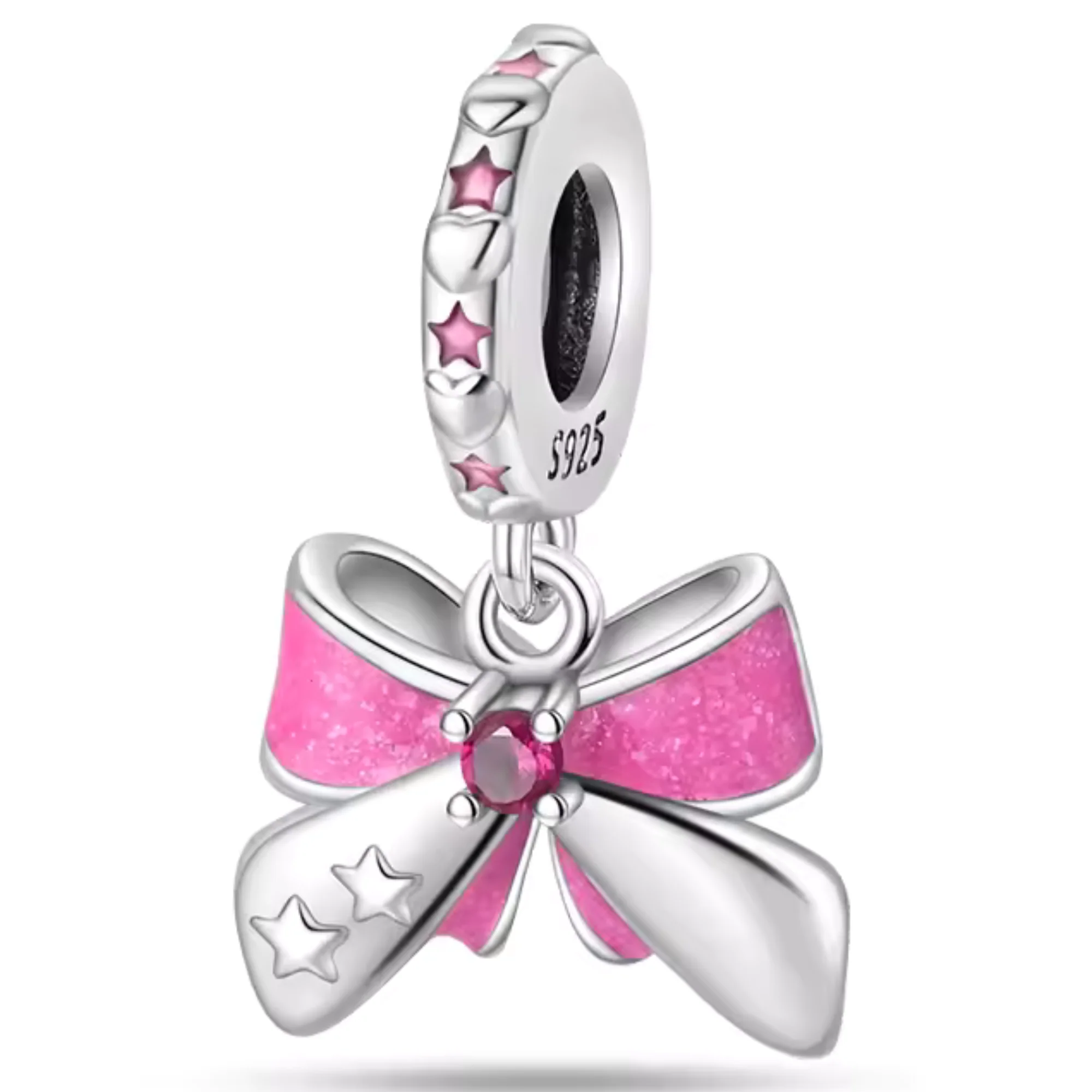 Pink Bow Charm