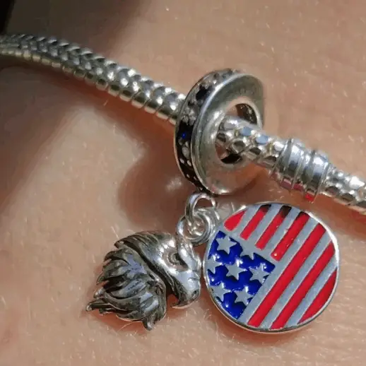 Charm Pendant - Eagle and Flag | United States - Image 3