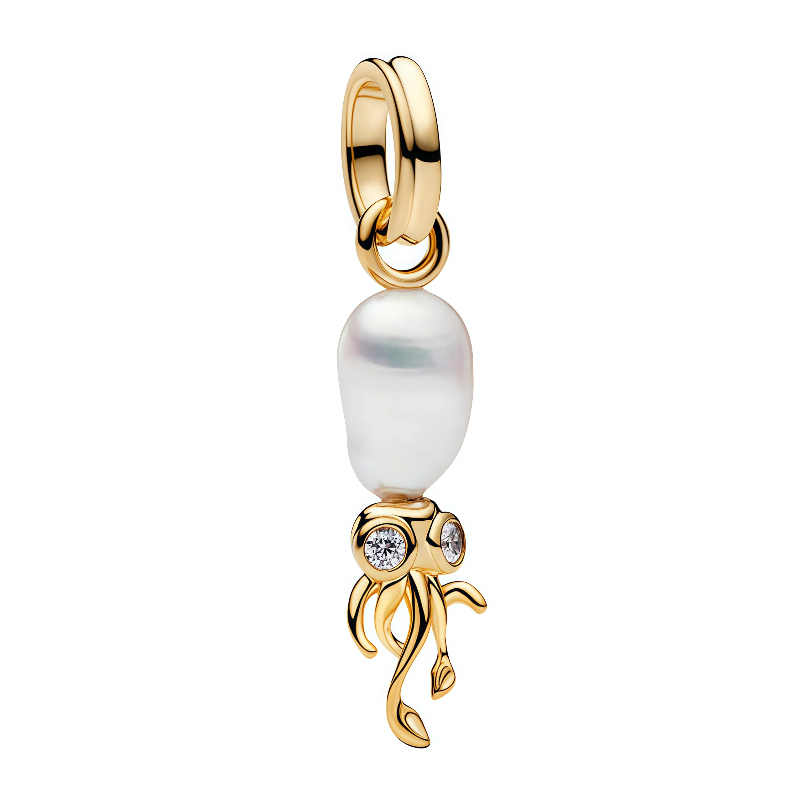 Charm Pendant - Golden Squid