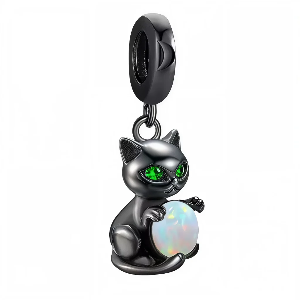 Charm Pendant – Witch Cat 