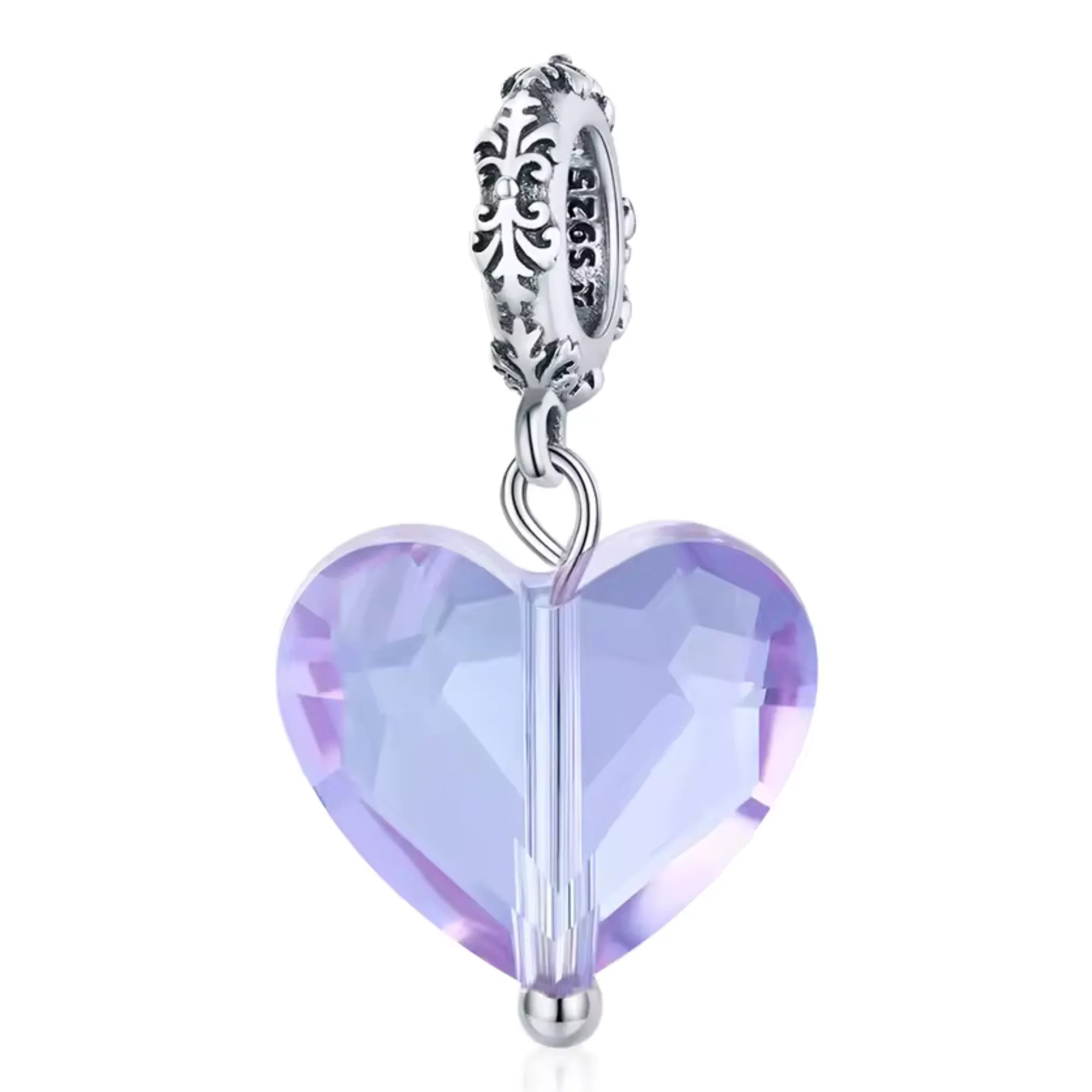 Purple Heart Pendant Charm