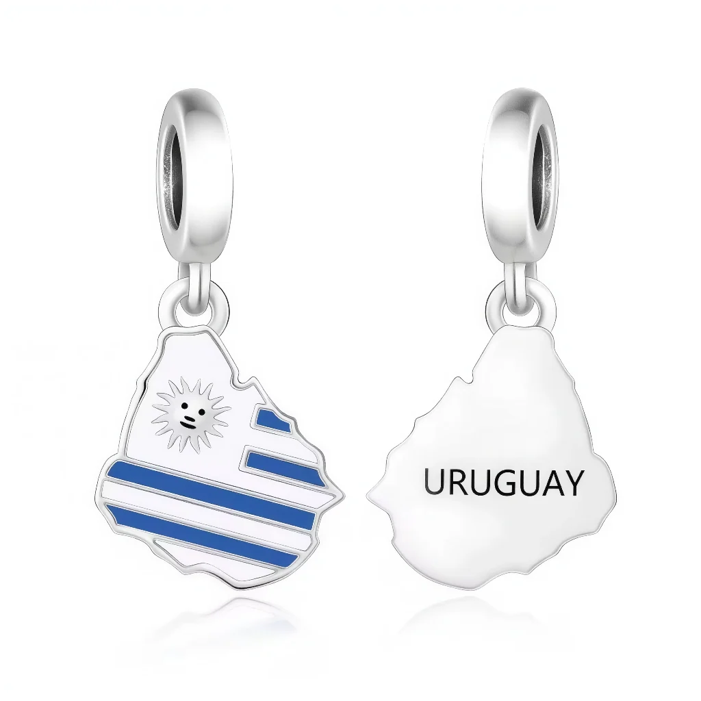 Charm Pendant - Uruguay Flag