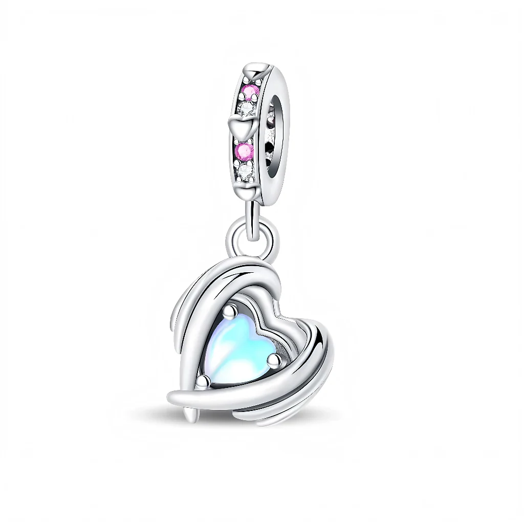 Charm Pendant - Embraced Heart Glow