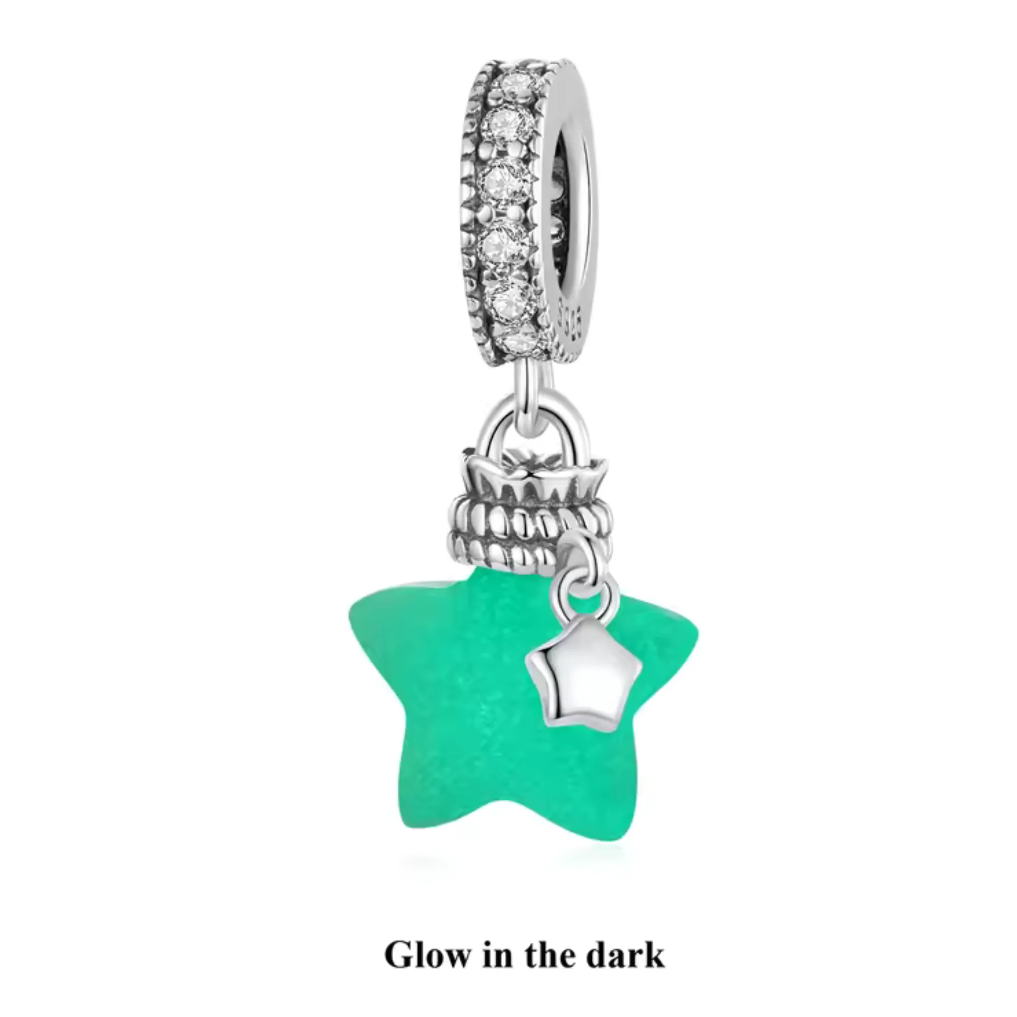 Star pendant charm - "Glow in the Dark"