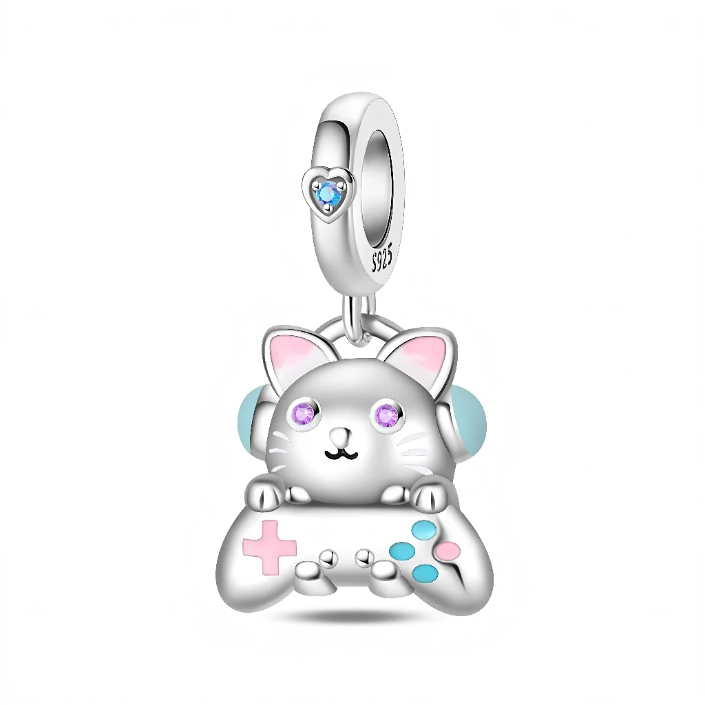 Charm Pendant - Gamer Cat Dangle
