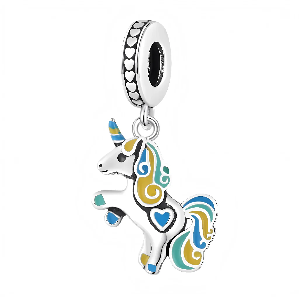 Rainbow Unicorn Charm Pendant