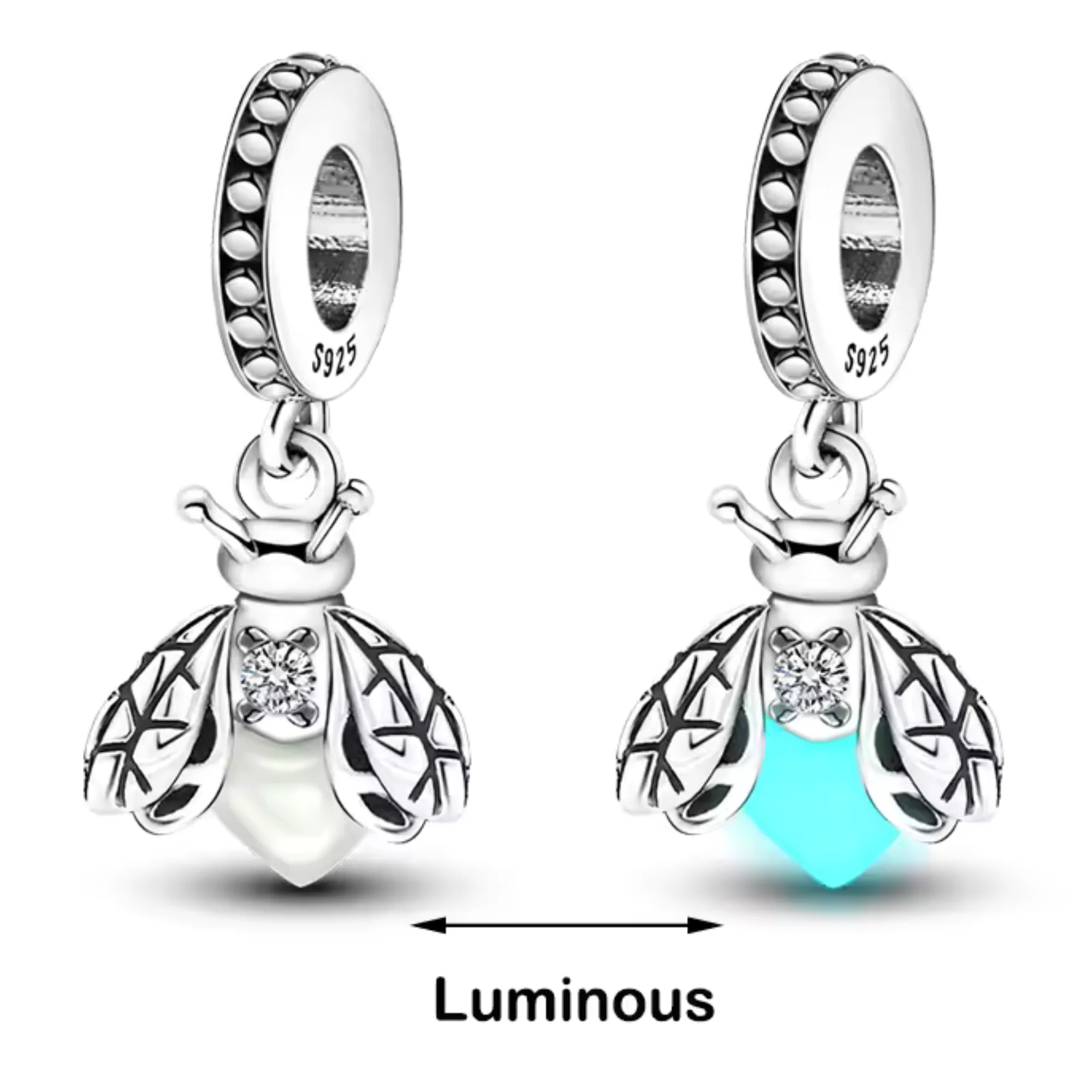 Firefly Pendant Charm “Glow in the Dark”