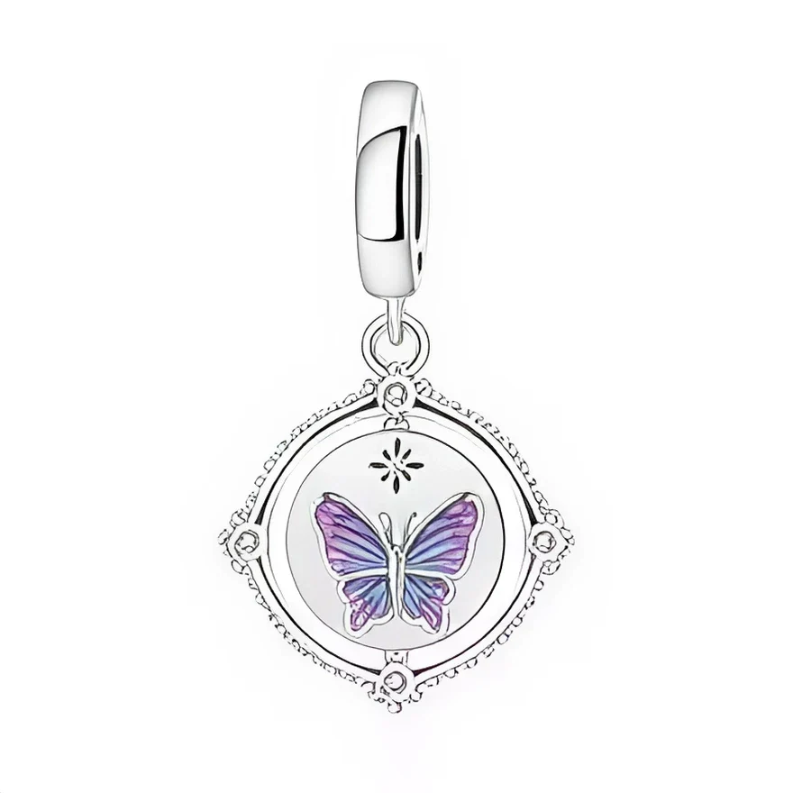 Charm pendant – Purple Butterfly medallion