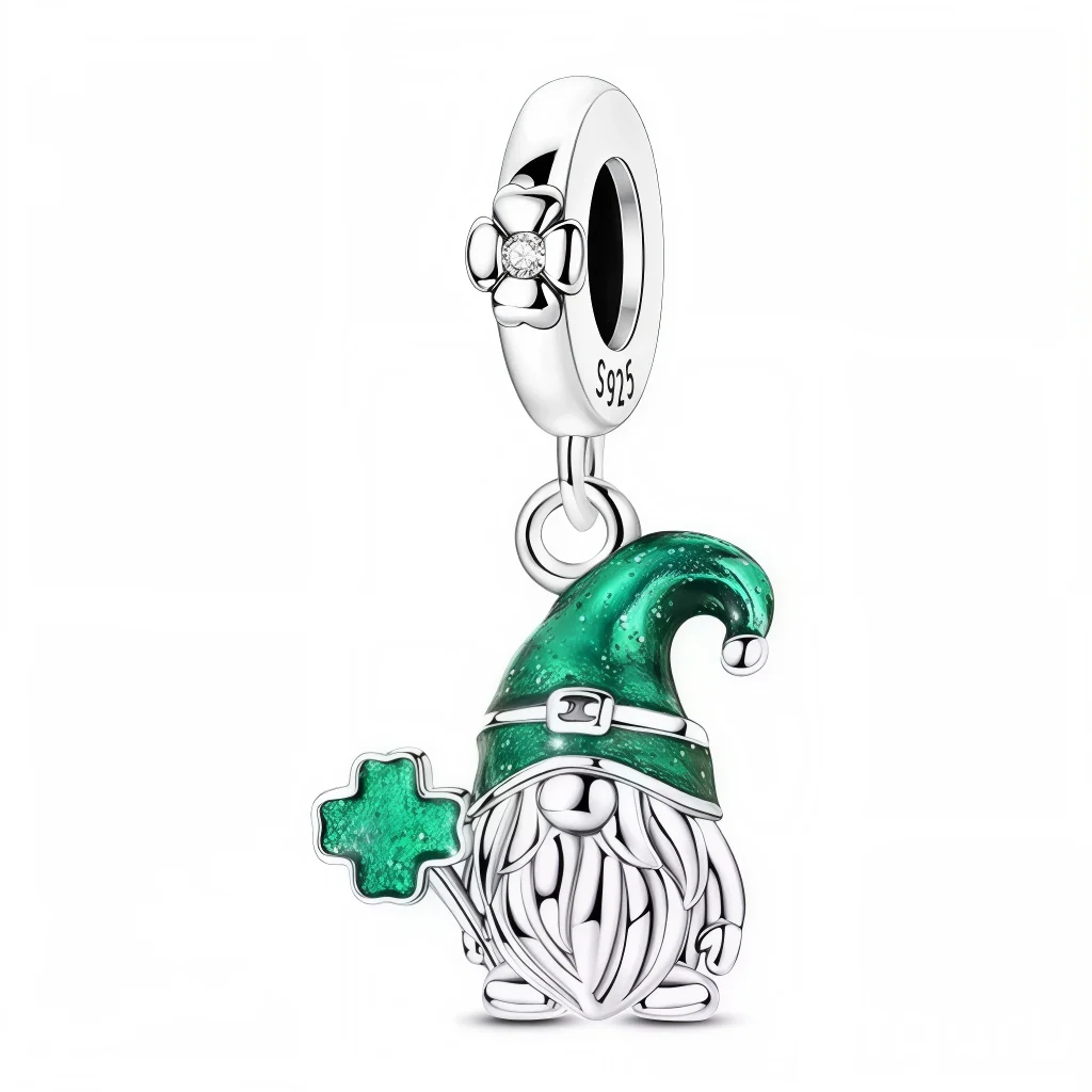 Charm Pendant - Green Dwarf Clover 