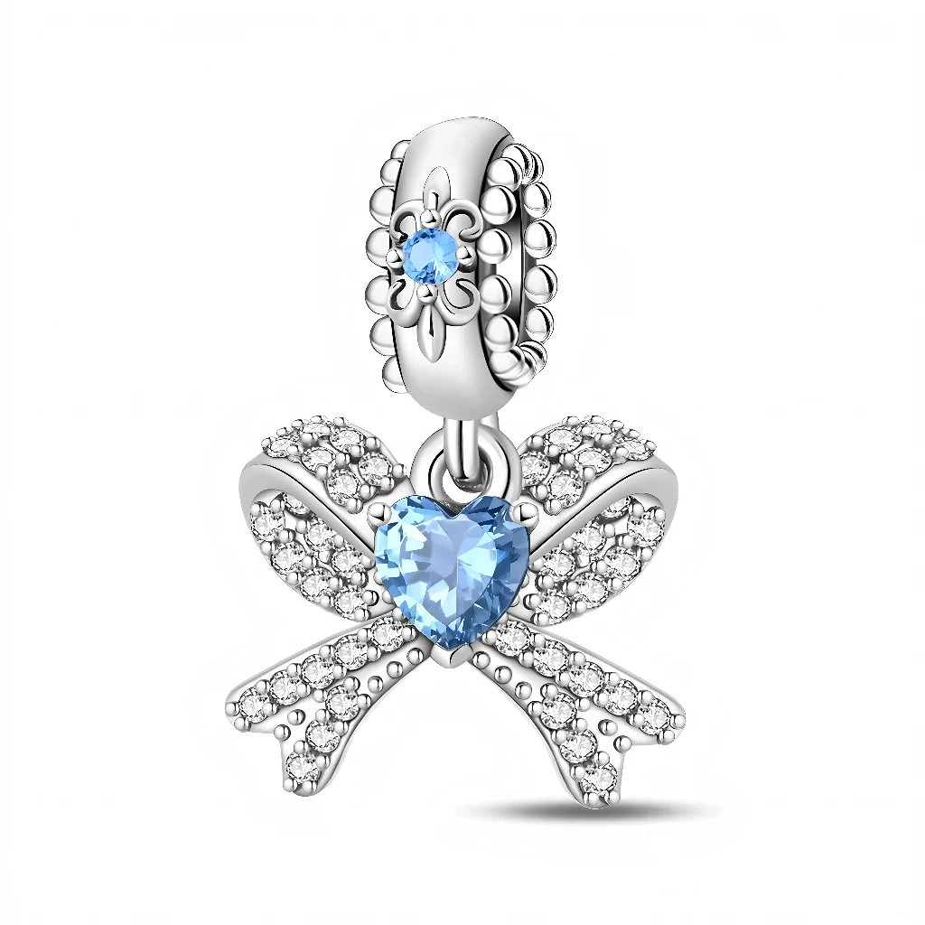 Charm Pendant - Celestial Knot Blue Heart