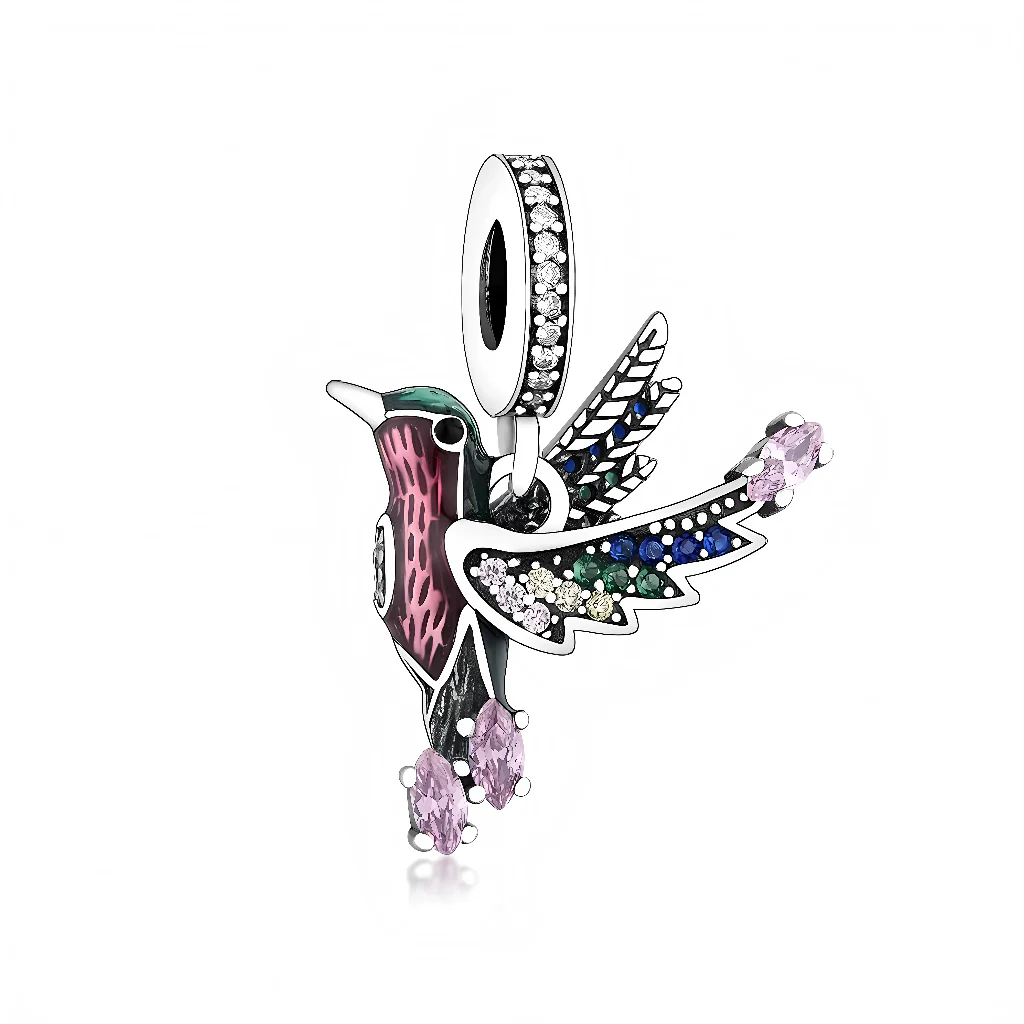 Charm Pendant - Swarm of Colorful Butterflies