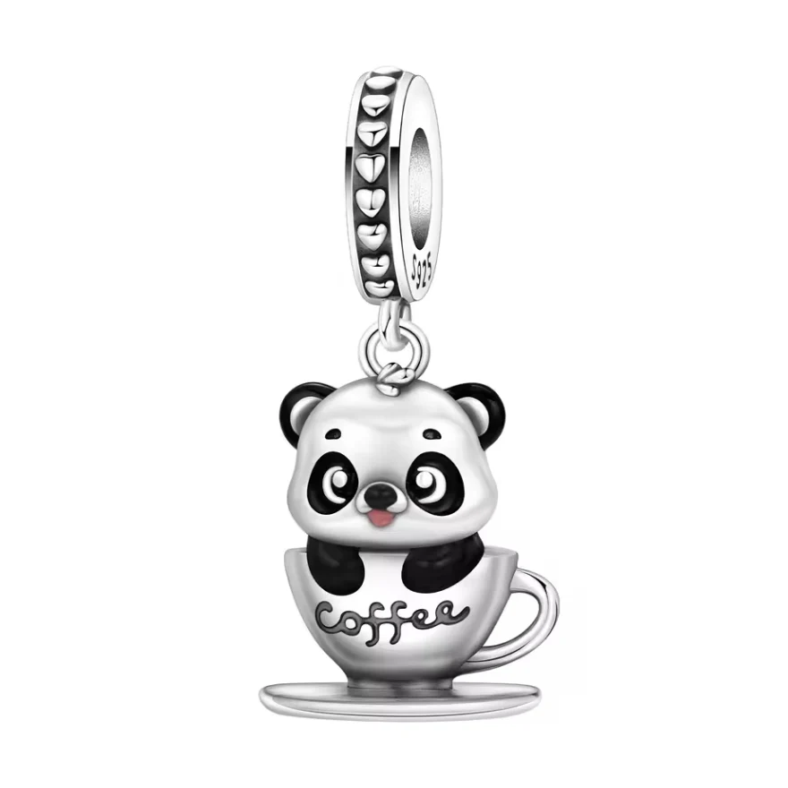 Charm Pendant – Panda Coffee Lover