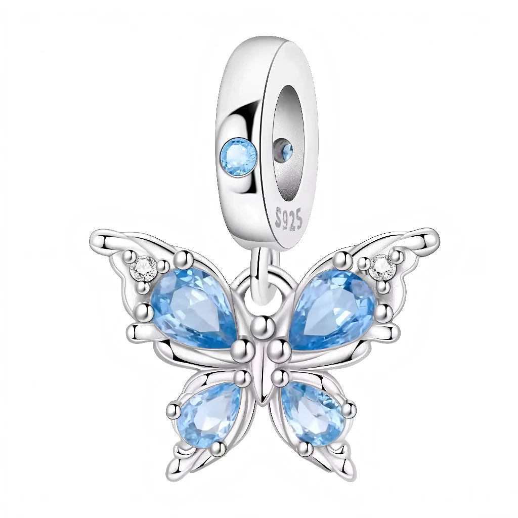 Charm Pendant – Light Blue Butterfly