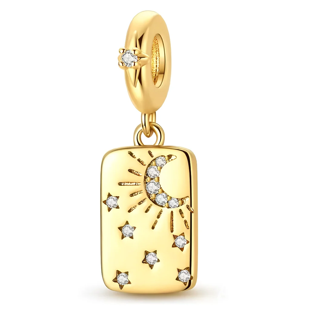 Charm Pendant – Golden Celestial Plaque