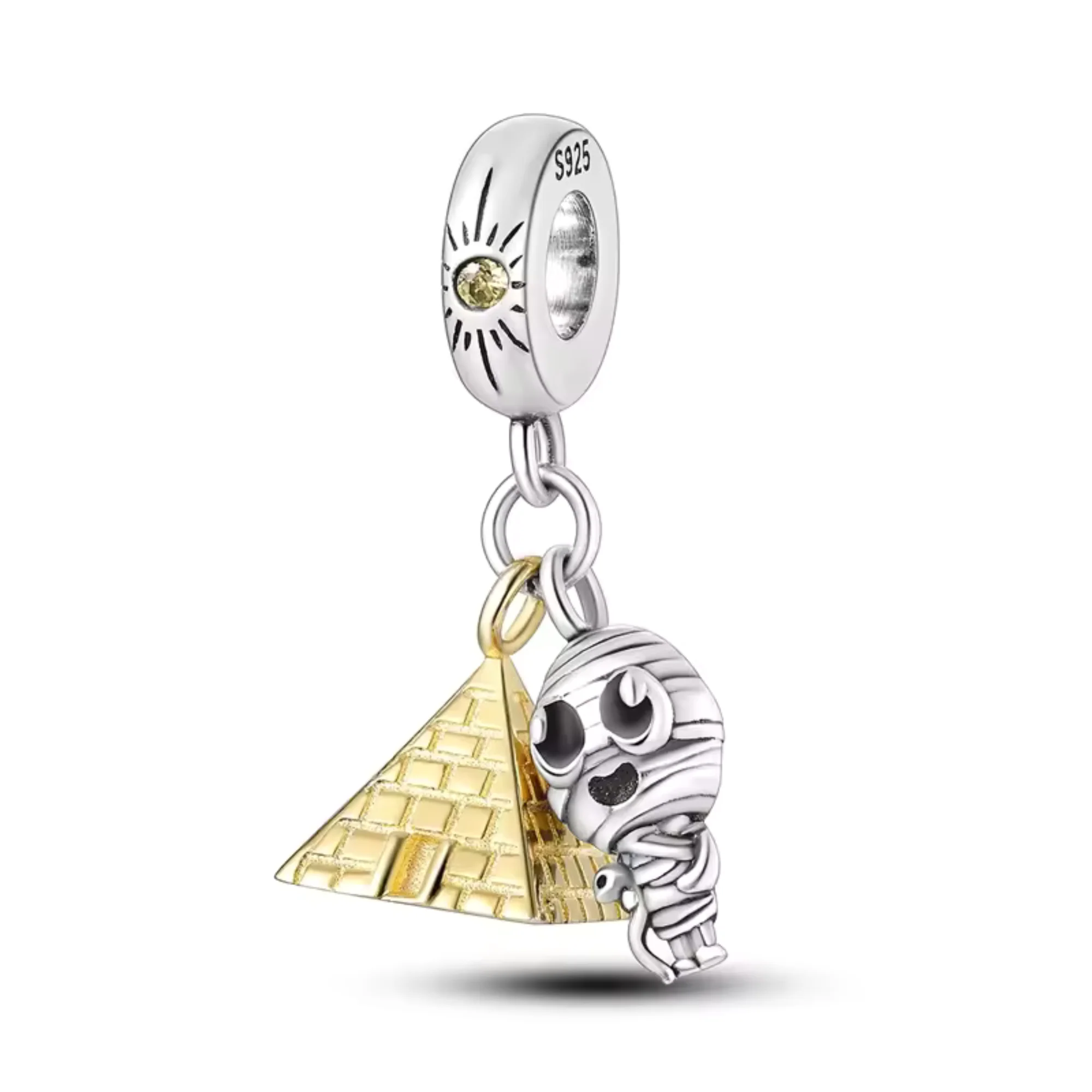 Charm Pendant - Pyramid and Mummy