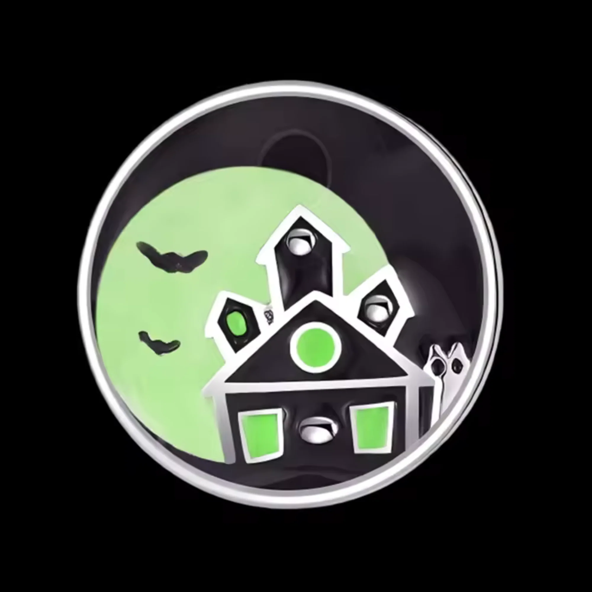 Charm - Round House with Glow in the Dark Bat - Image 2