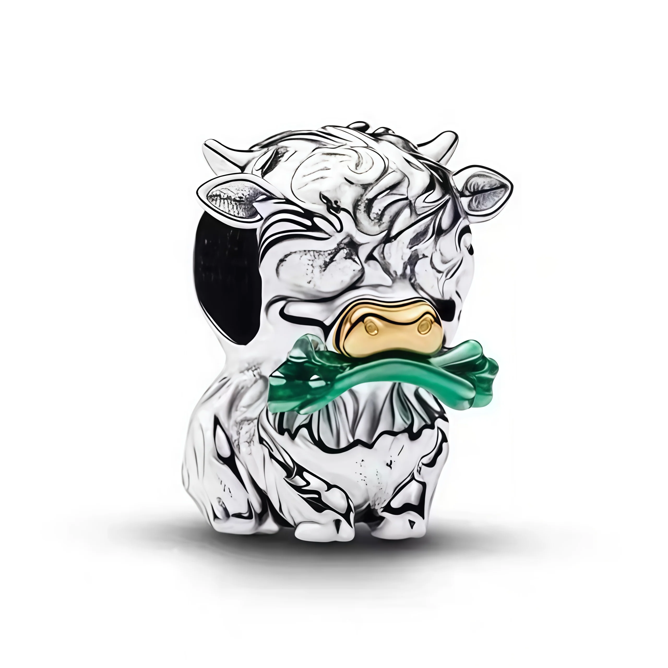 Charm - Cow with Green Stick